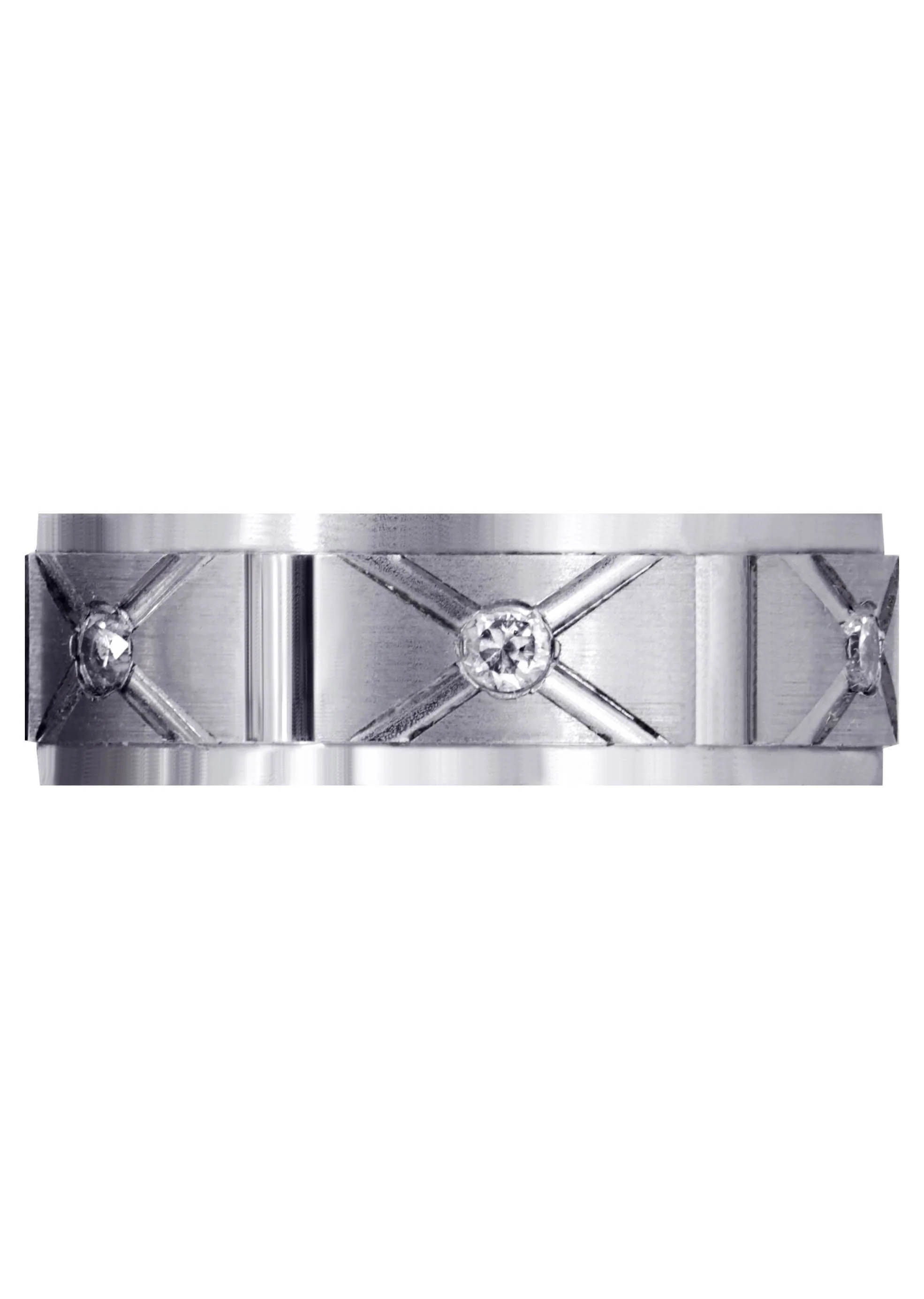Diamond Mens Wedding Band | 0.3 Carats | Satin Finish (Enzo) - Image 2