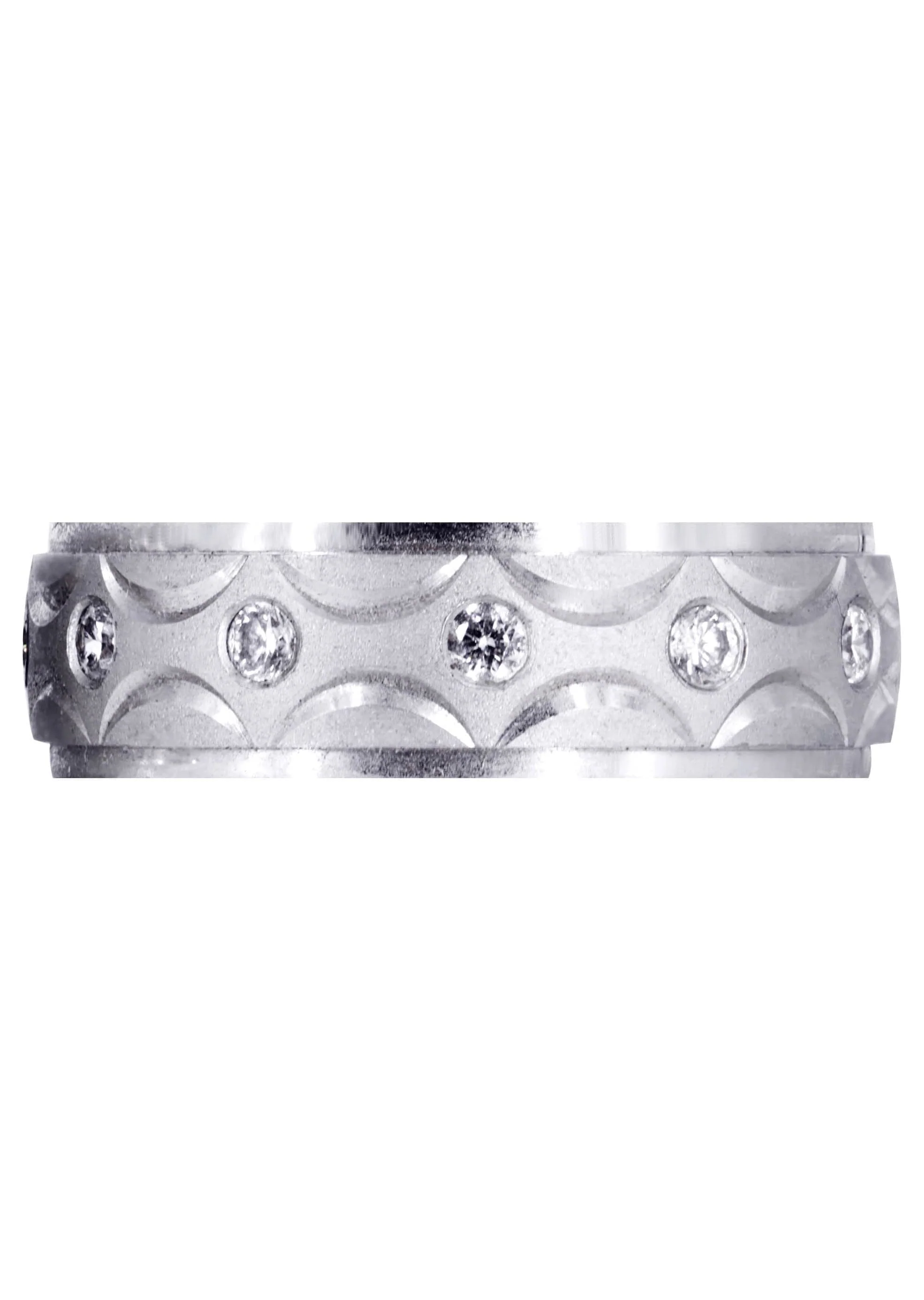 Diamond Mens Wedding Band | 0.3 Carats | Satin Finish (Ali) - Image 2