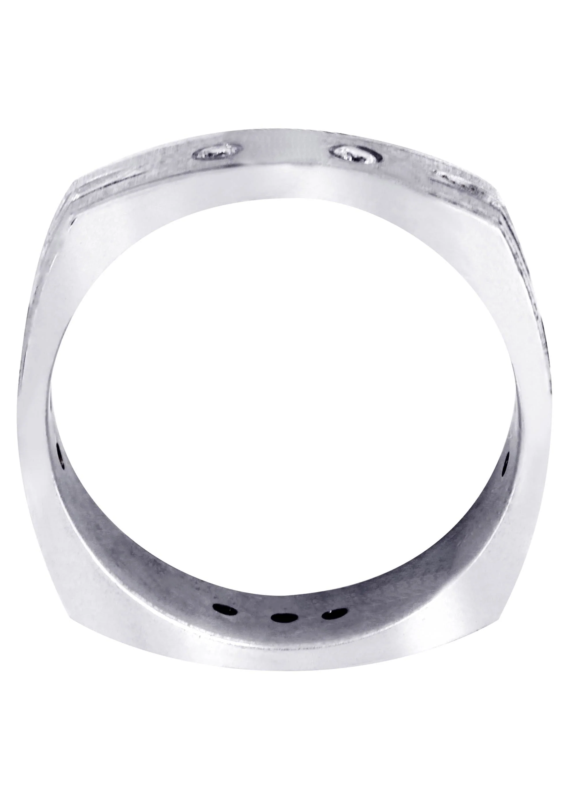 Diamond Mens Wedding Band | 0.36 Carats | Cross Satin Finish (Tyson) - Image 3