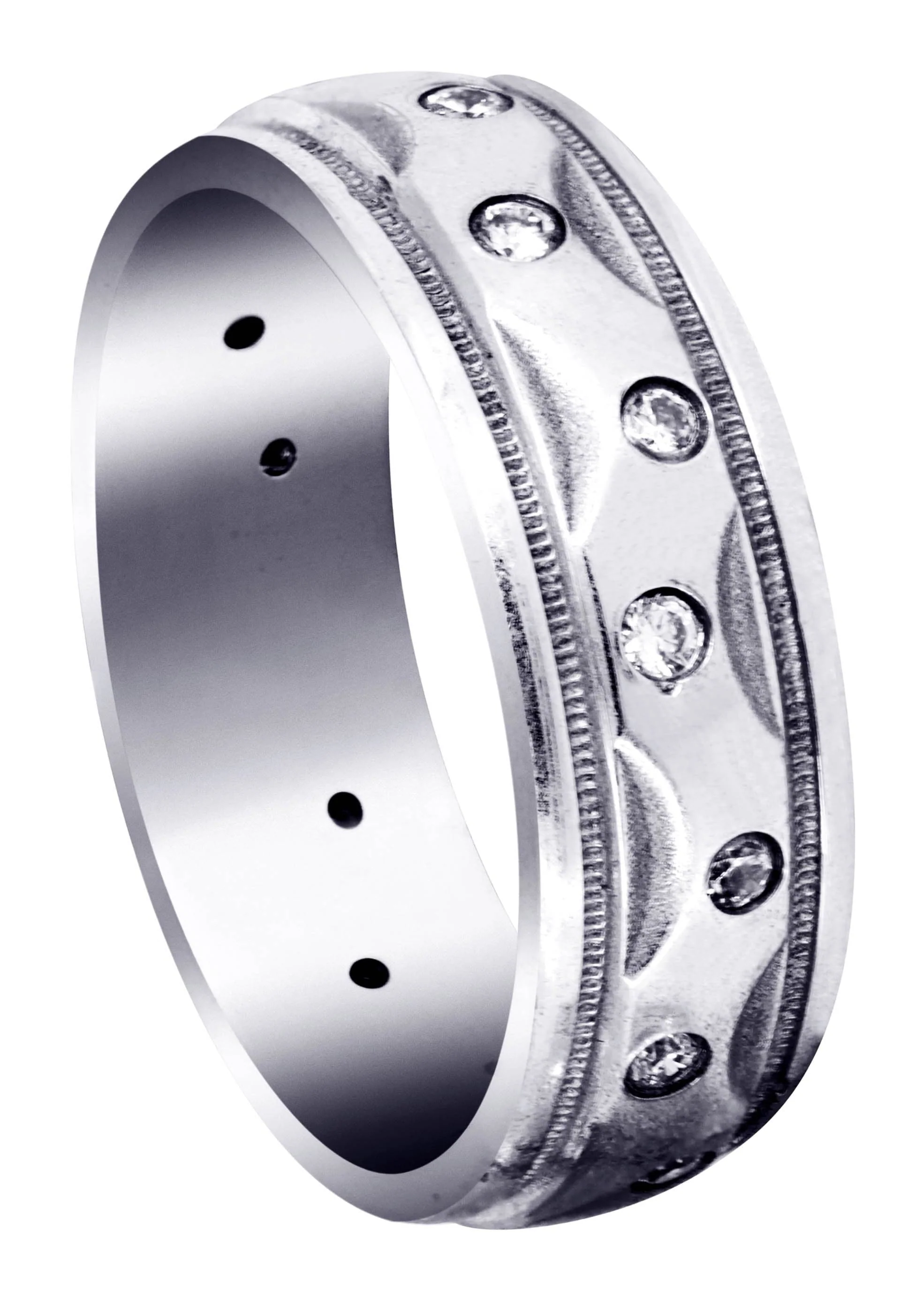 Diamond Mens Wedding Band | 0.4 Carats | High Polish Finish (Manuel)