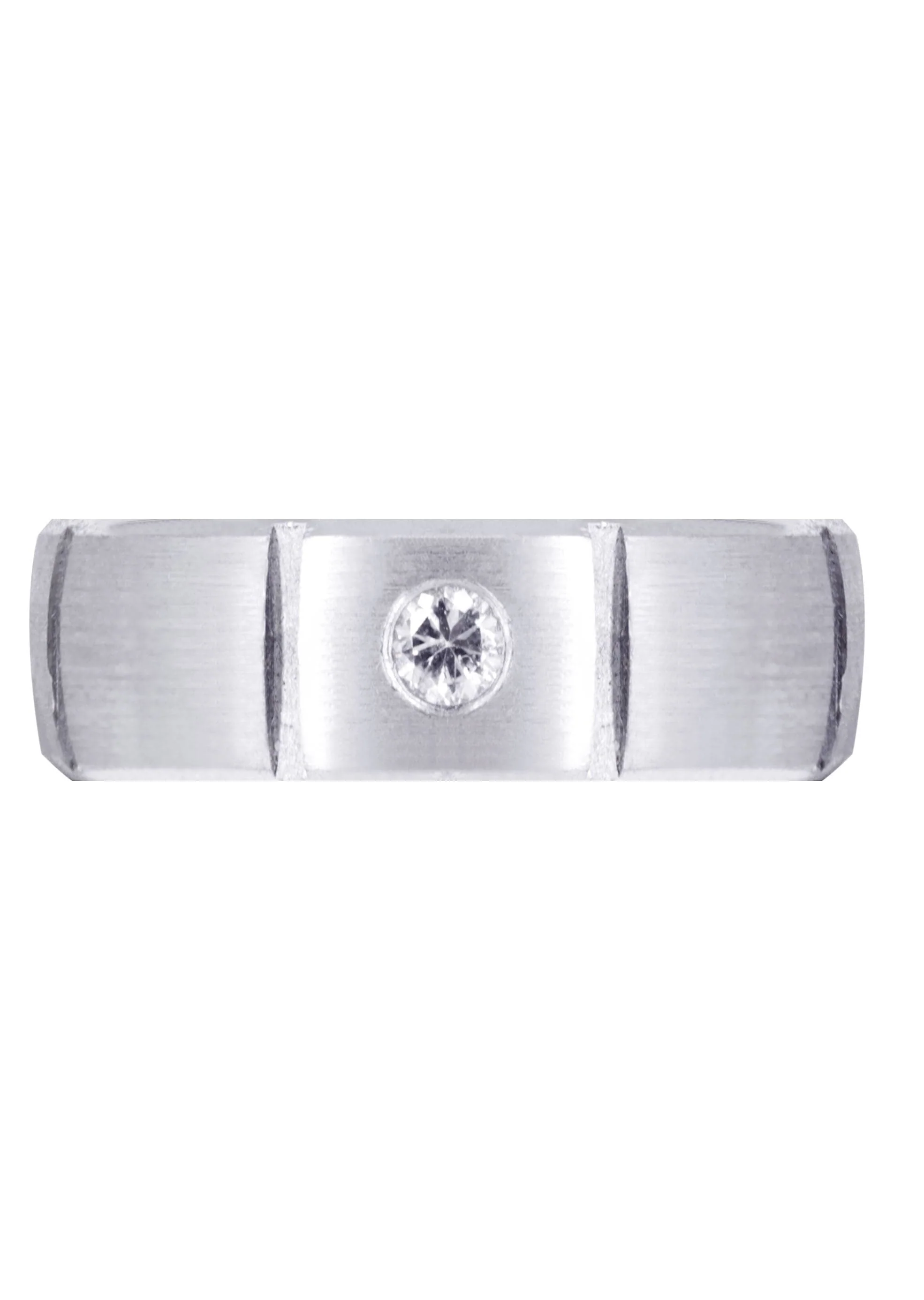 Diamond Mens Wedding Band | 0.4 Carats | Satin Finish (Holden) - Image 2