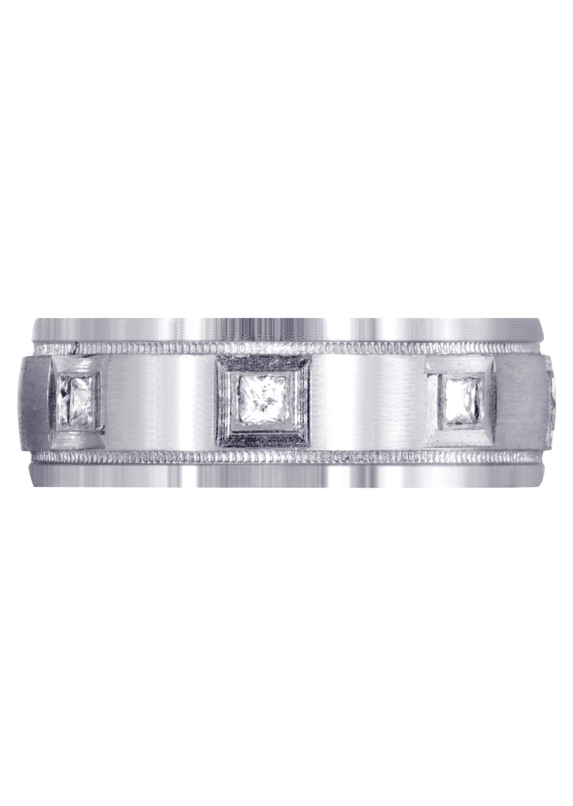 Diamond Mens Wedding Band | 0.4 Carats | Satin Finish (Cesar) - Image 2