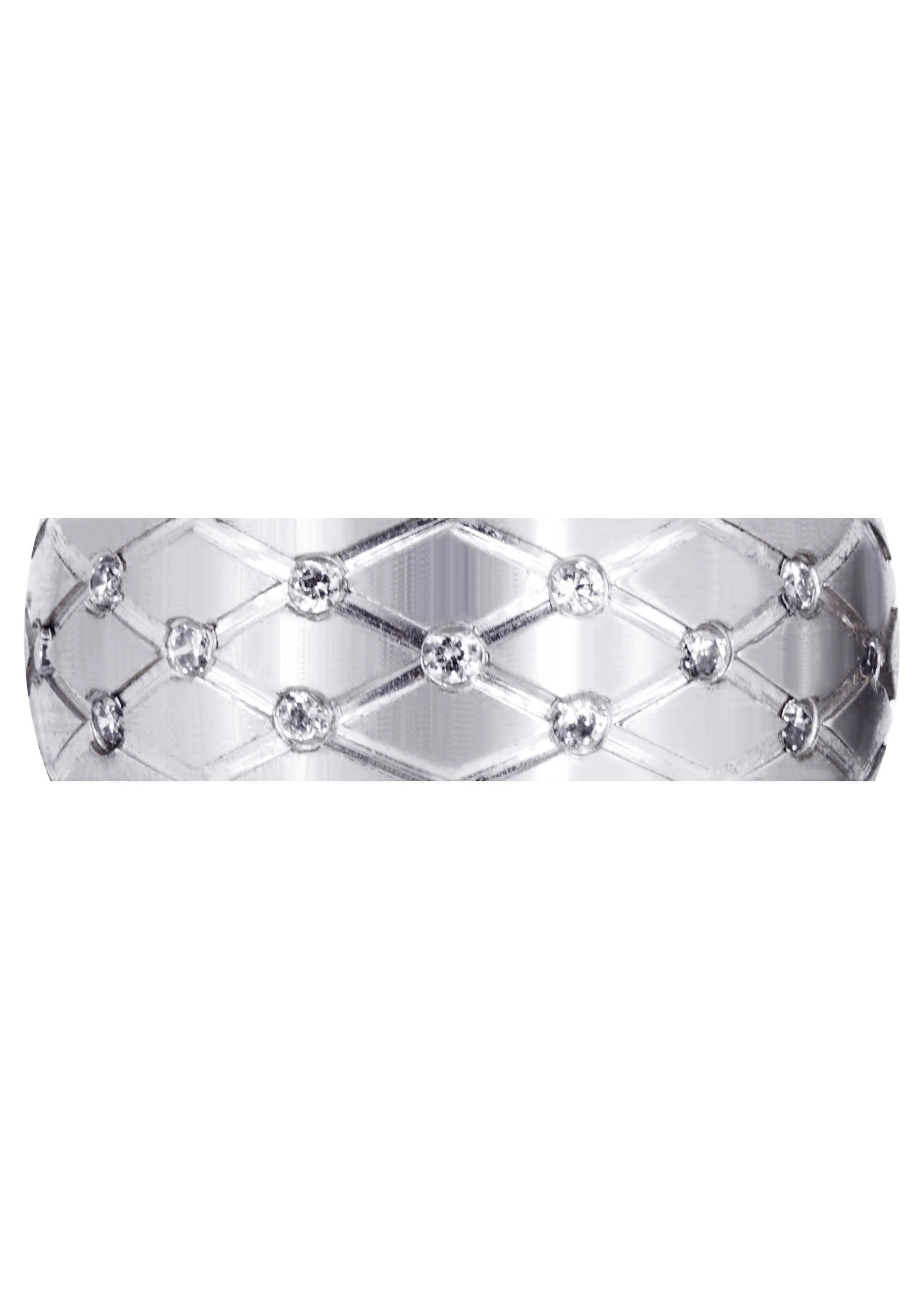 Diamond Mens Wedding Band | 0.45 Carats | Satin Finish (Reid) - Image 2