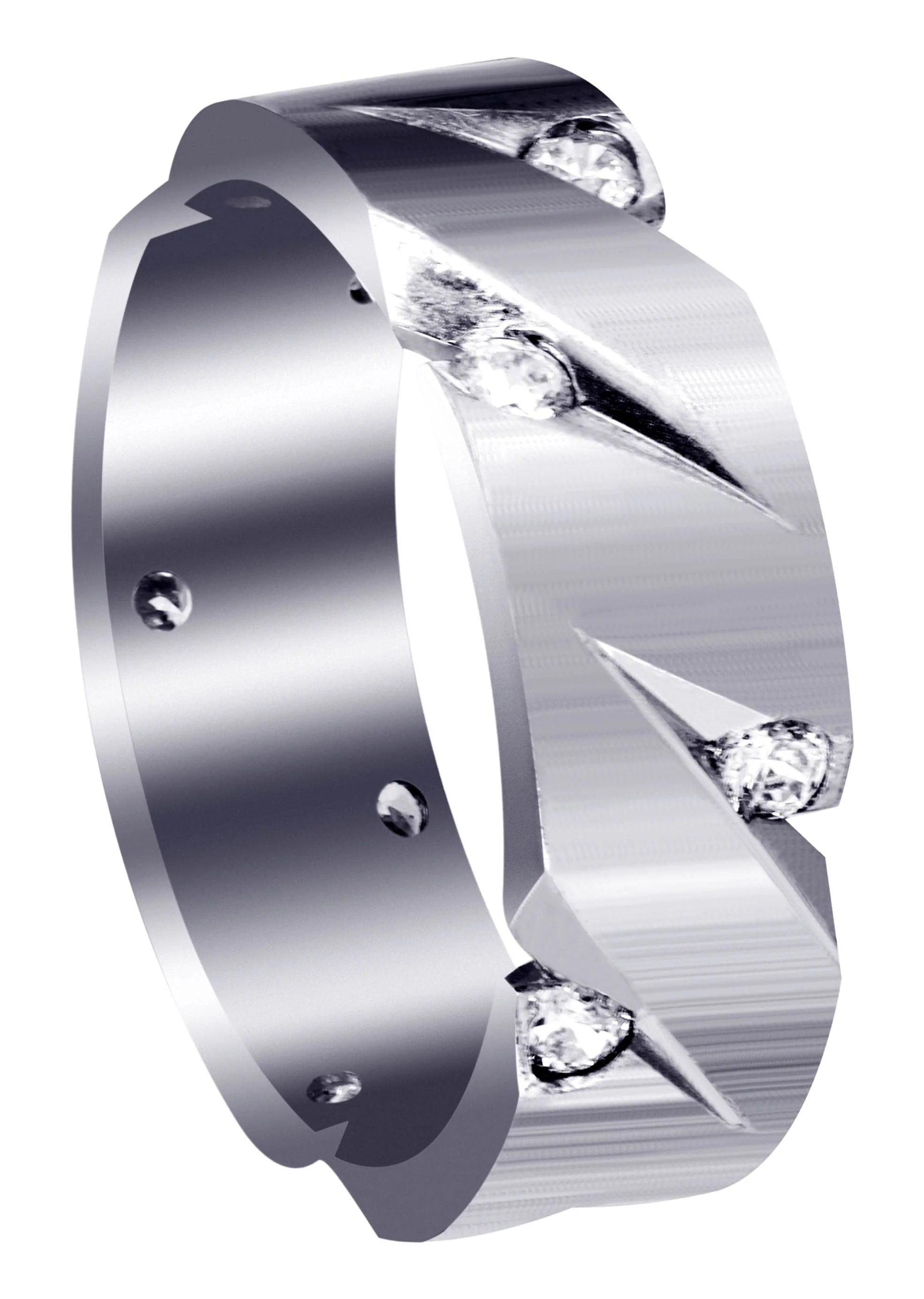 Diamond Mens Wedding Band | 0.5 Carats | Satin Finish (Fabian)