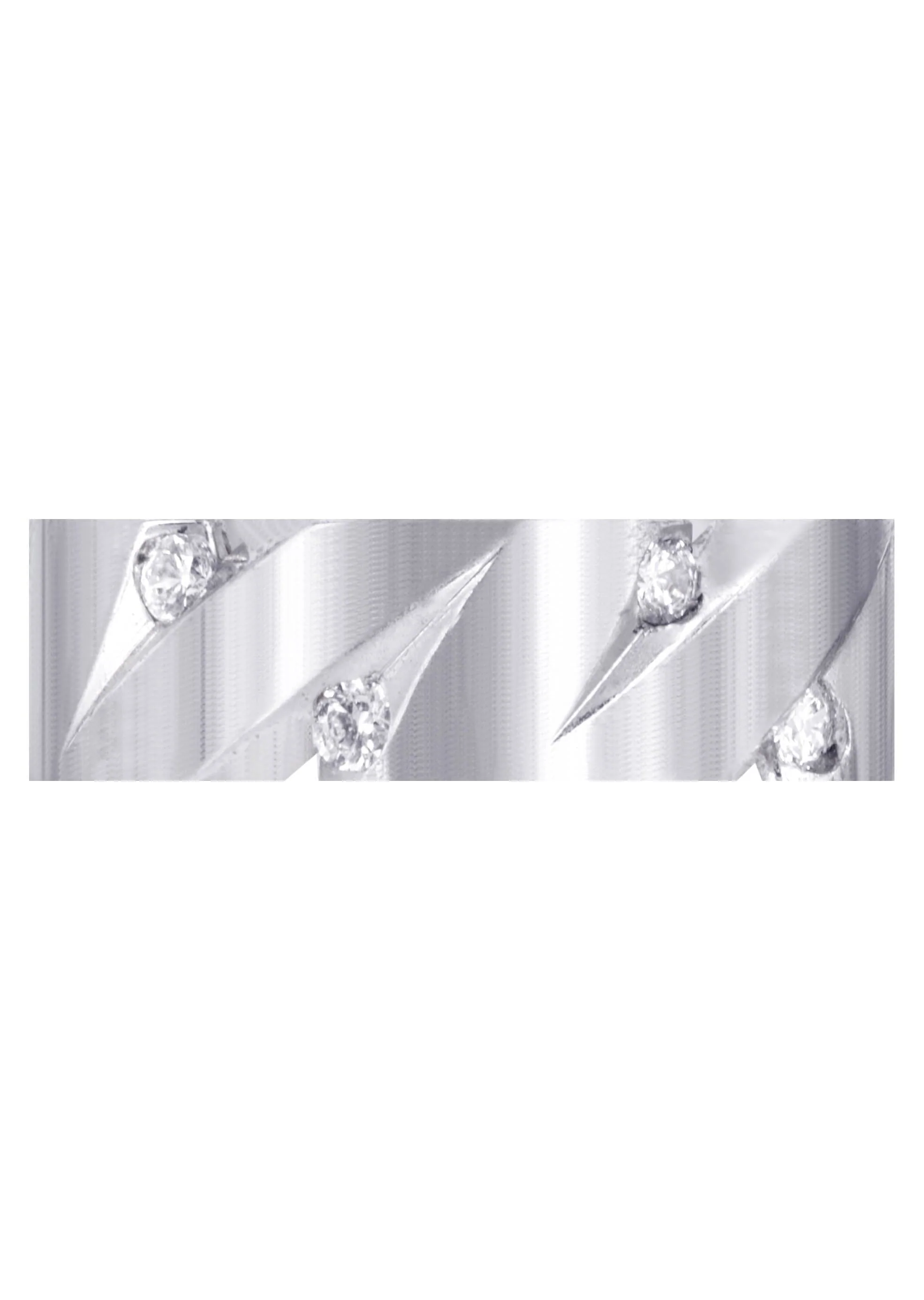 Diamond Mens Wedding Band | 0.5 Carats | Satin Finish (Fabian) - Image 2