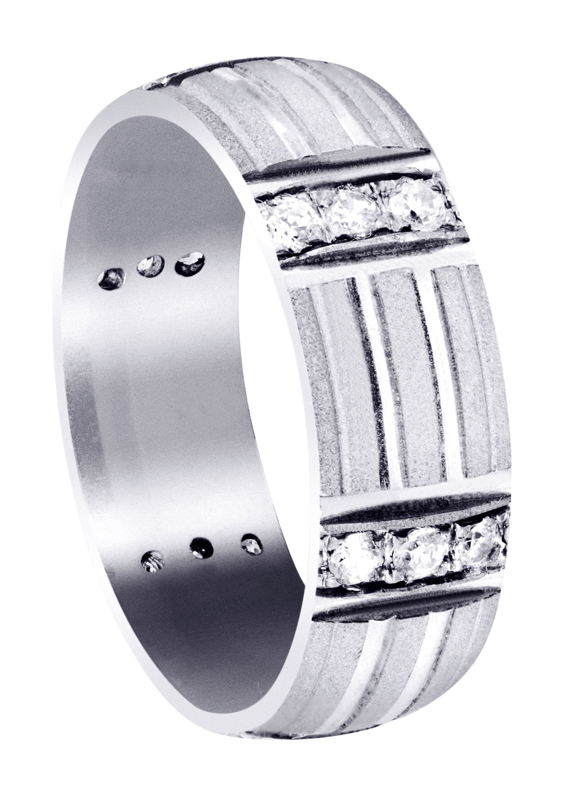 Diamond Mens Wedding Band | 0.54 Carats | Wire Matt Finish (Kade)
