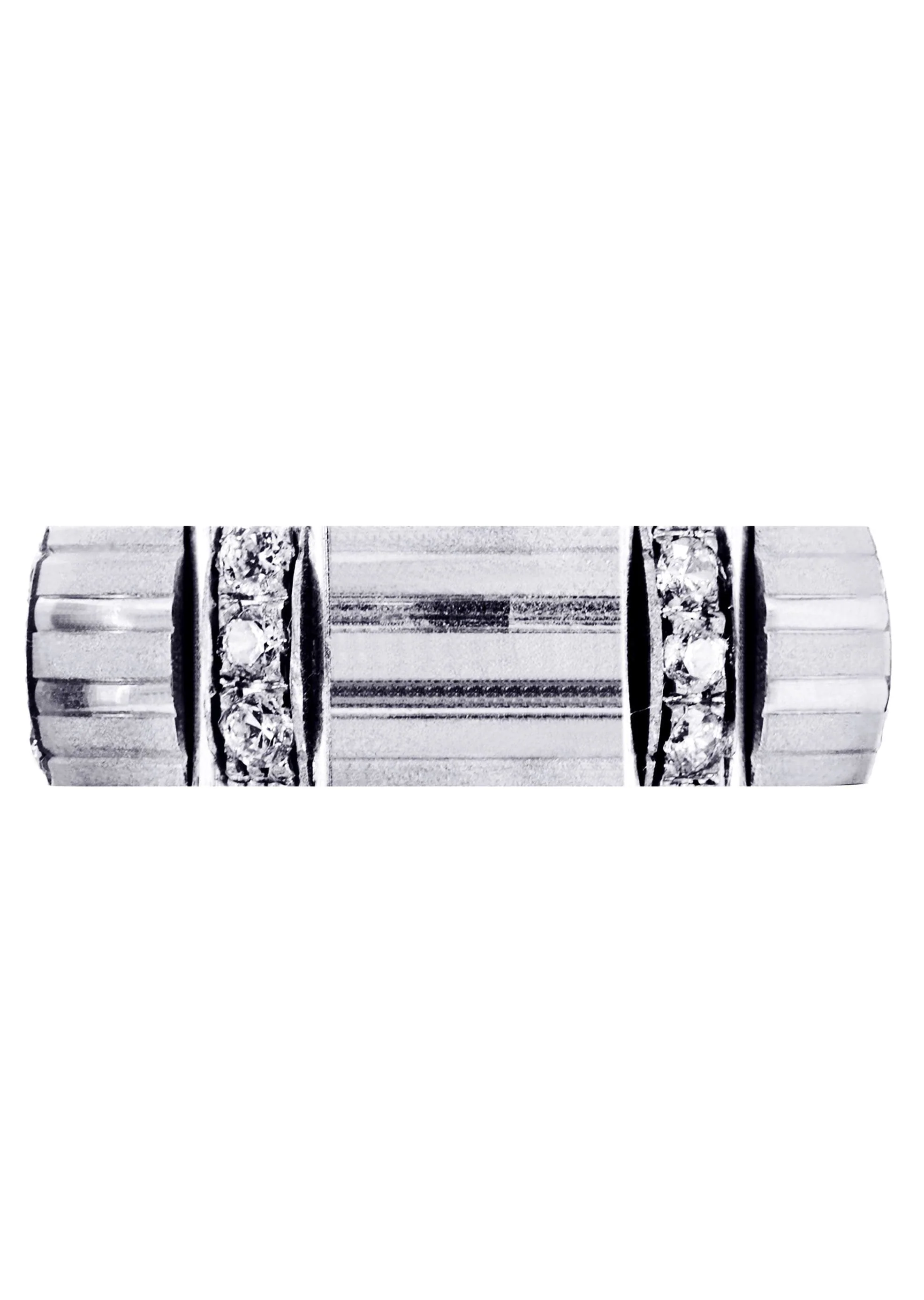 Diamond Mens Wedding Band | 0.54 Carats | Wire Matt Finish (Kade) - Image 2
