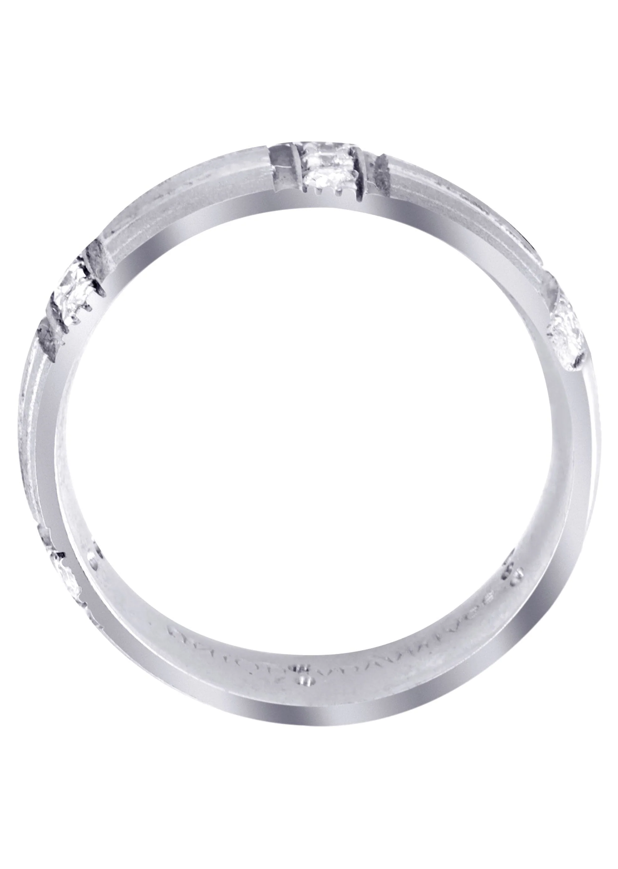 Diamond Mens Wedding Band | 0.54 Carats | Wire Matt Finish (Kade) - Image 3