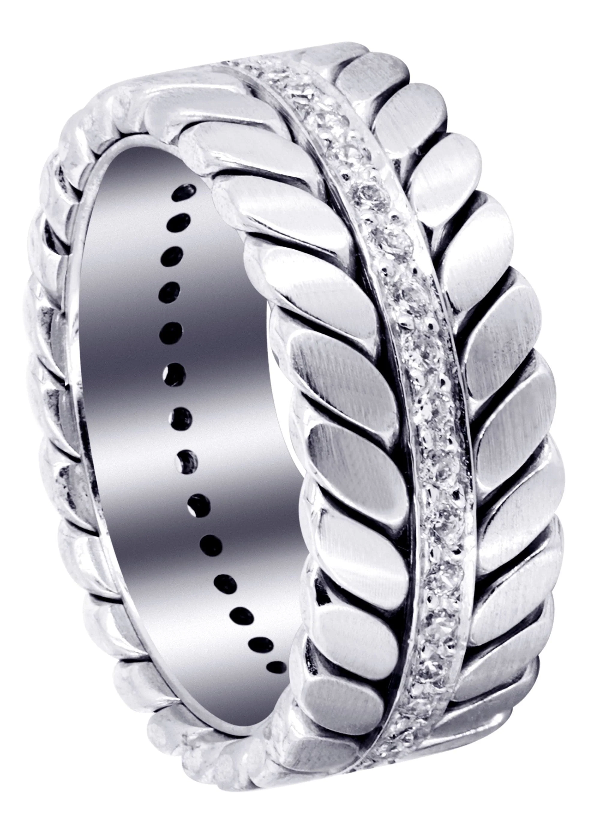 Diamond Mens Wedding Band | 0.6 Carats | High Polish Finish (Drake)