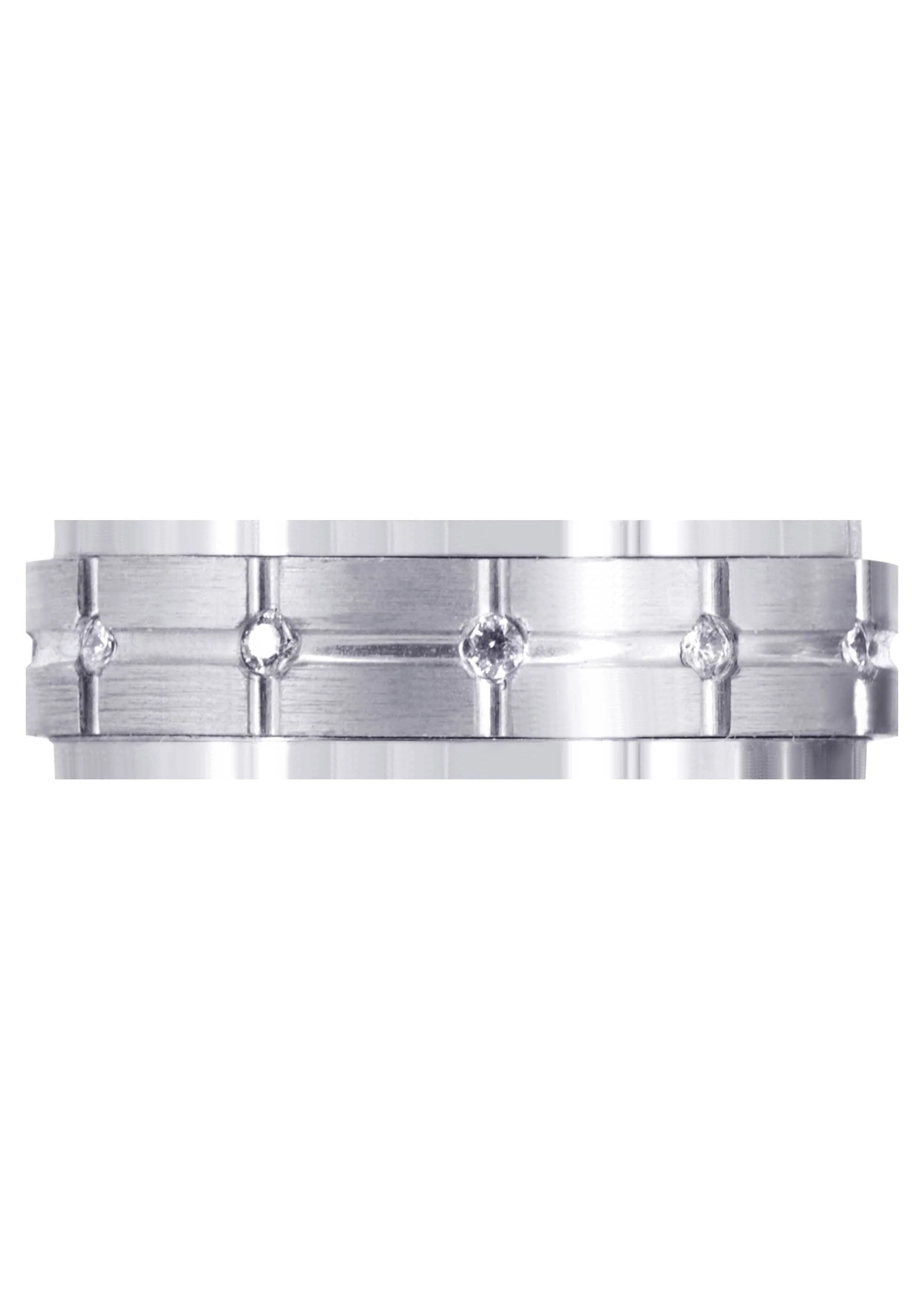 Diamond Mens Wedding Band | 0.6 Carats | Satin Finish (Trevor) - Image 2