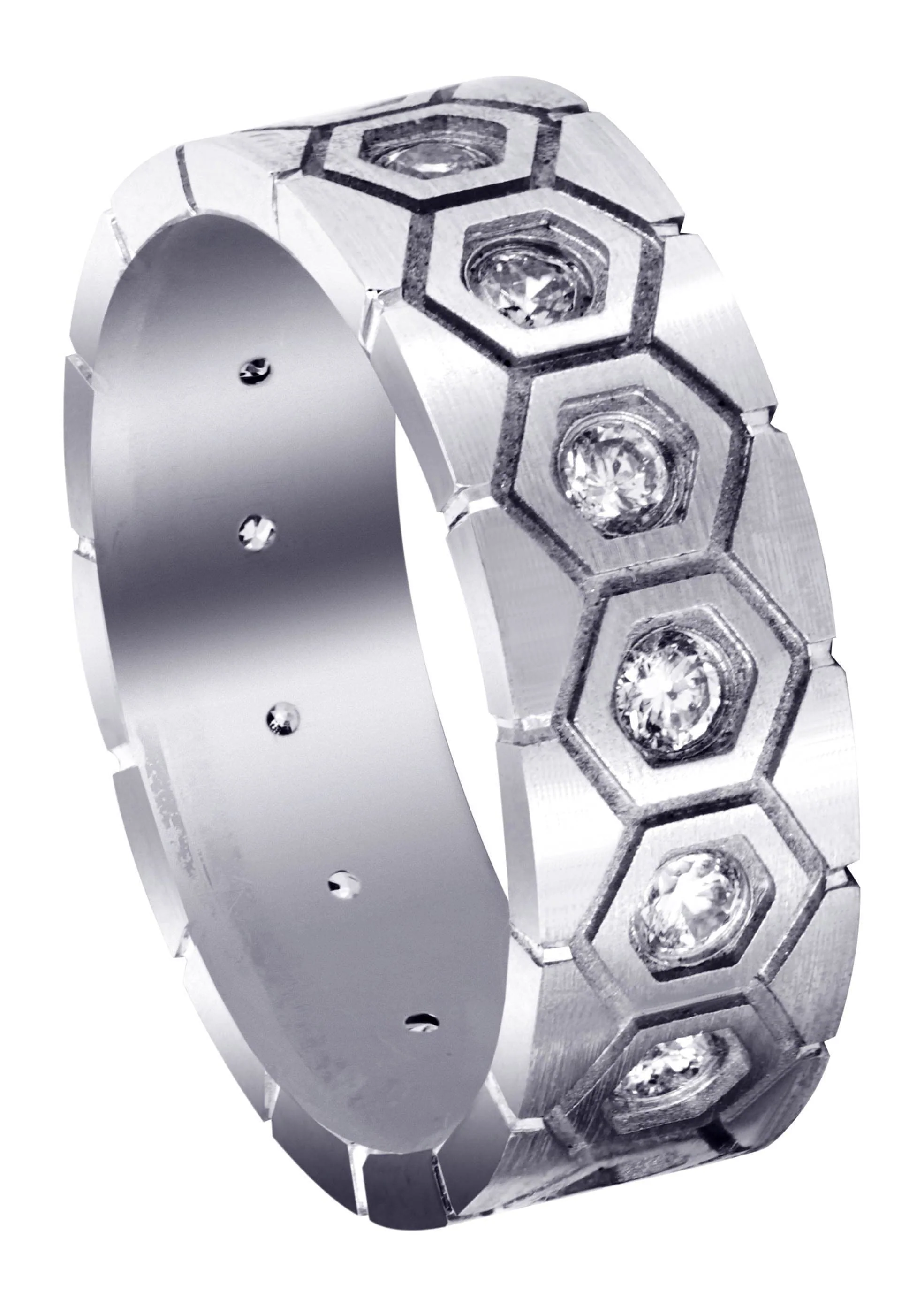 Diamond Mens Wedding Band | 0.75 Carats | Satin Finish
