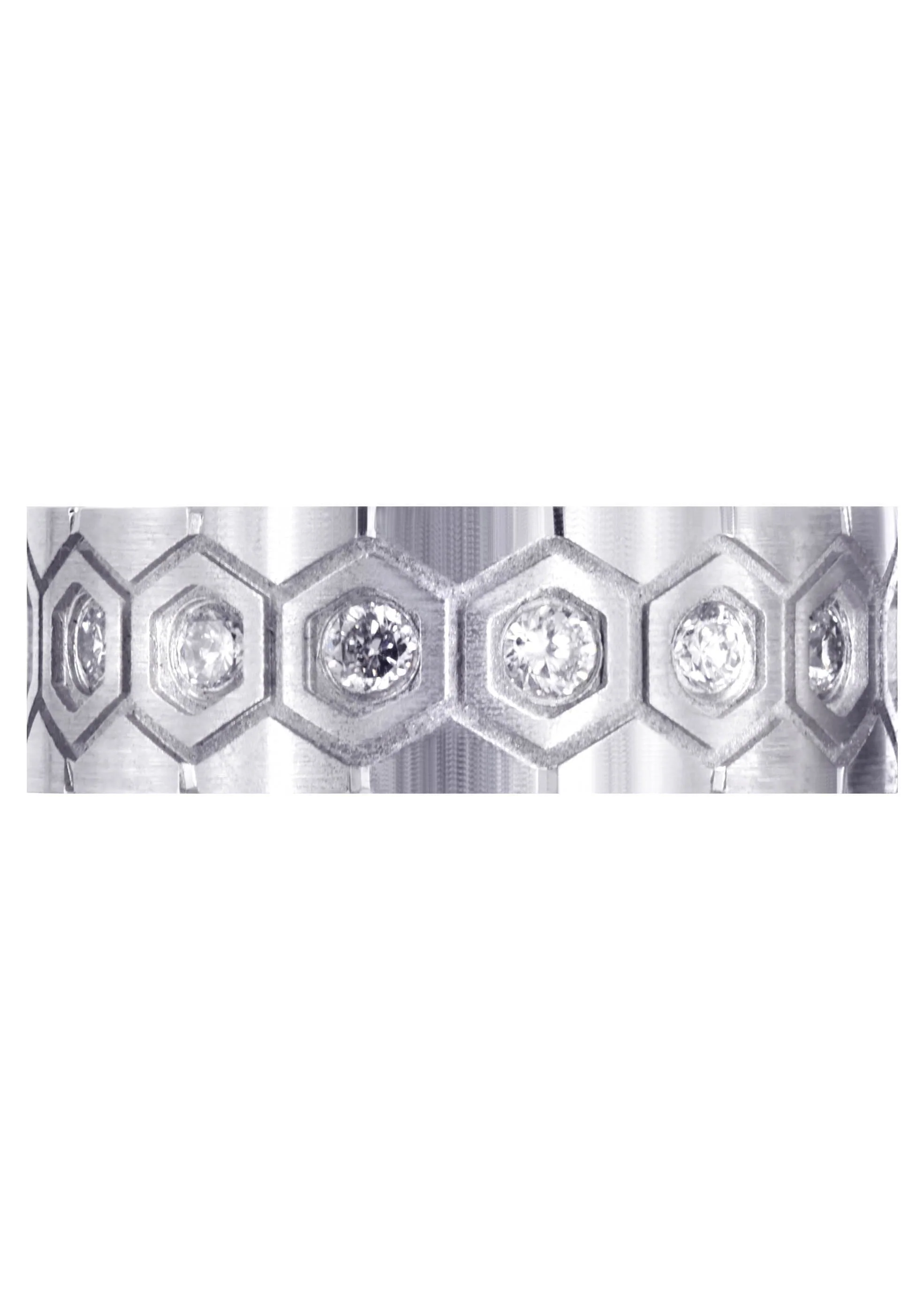 Diamond Mens Wedding Band | 0.75 Carats | Satin Finish - Image 2