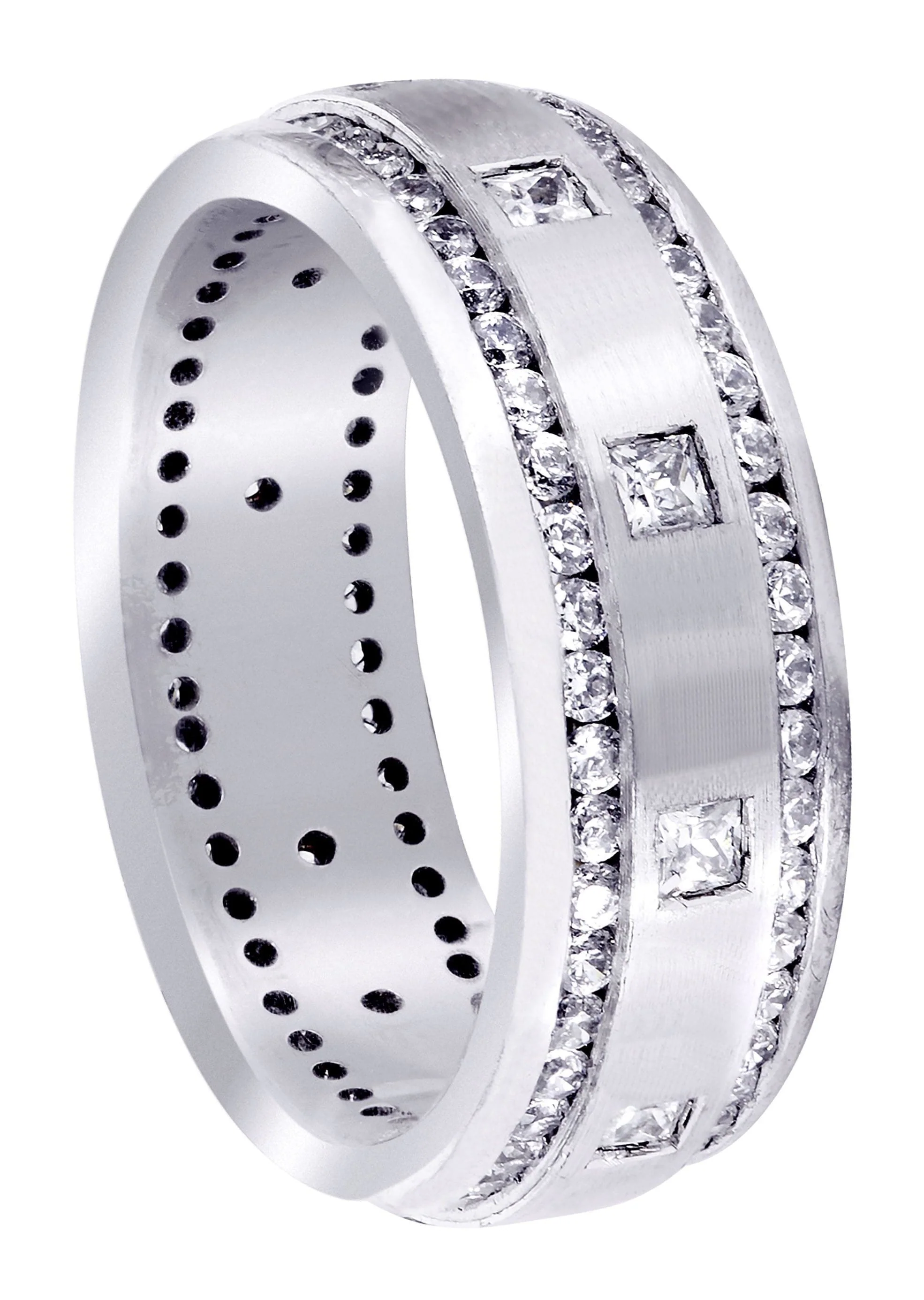 Diamond Mens Wedding Band | 1.04 Carats | Satin Finish (Armando)