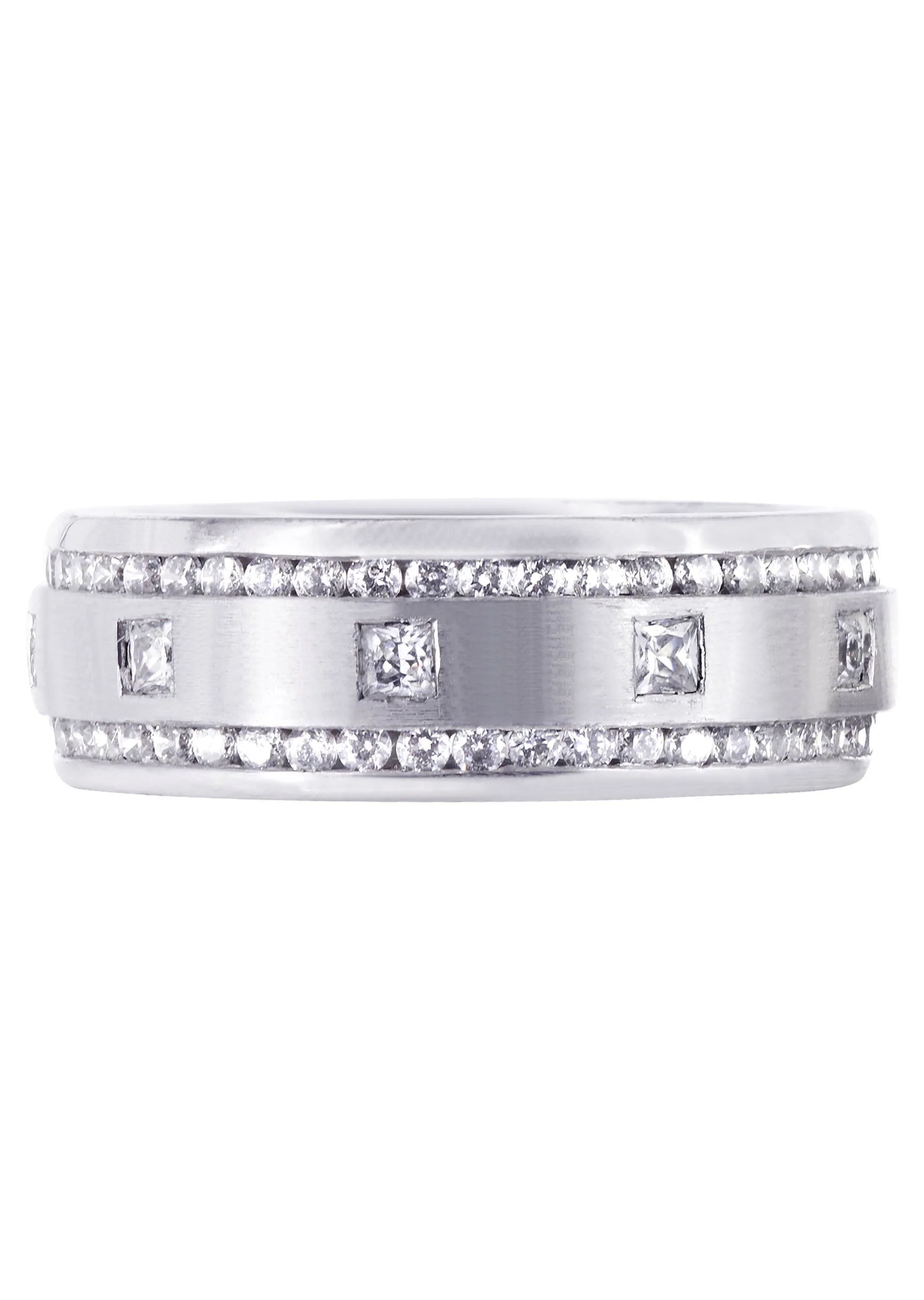 Diamond Mens Wedding Band | 1.04 Carats | Satin Finish (Armando) - Image 2