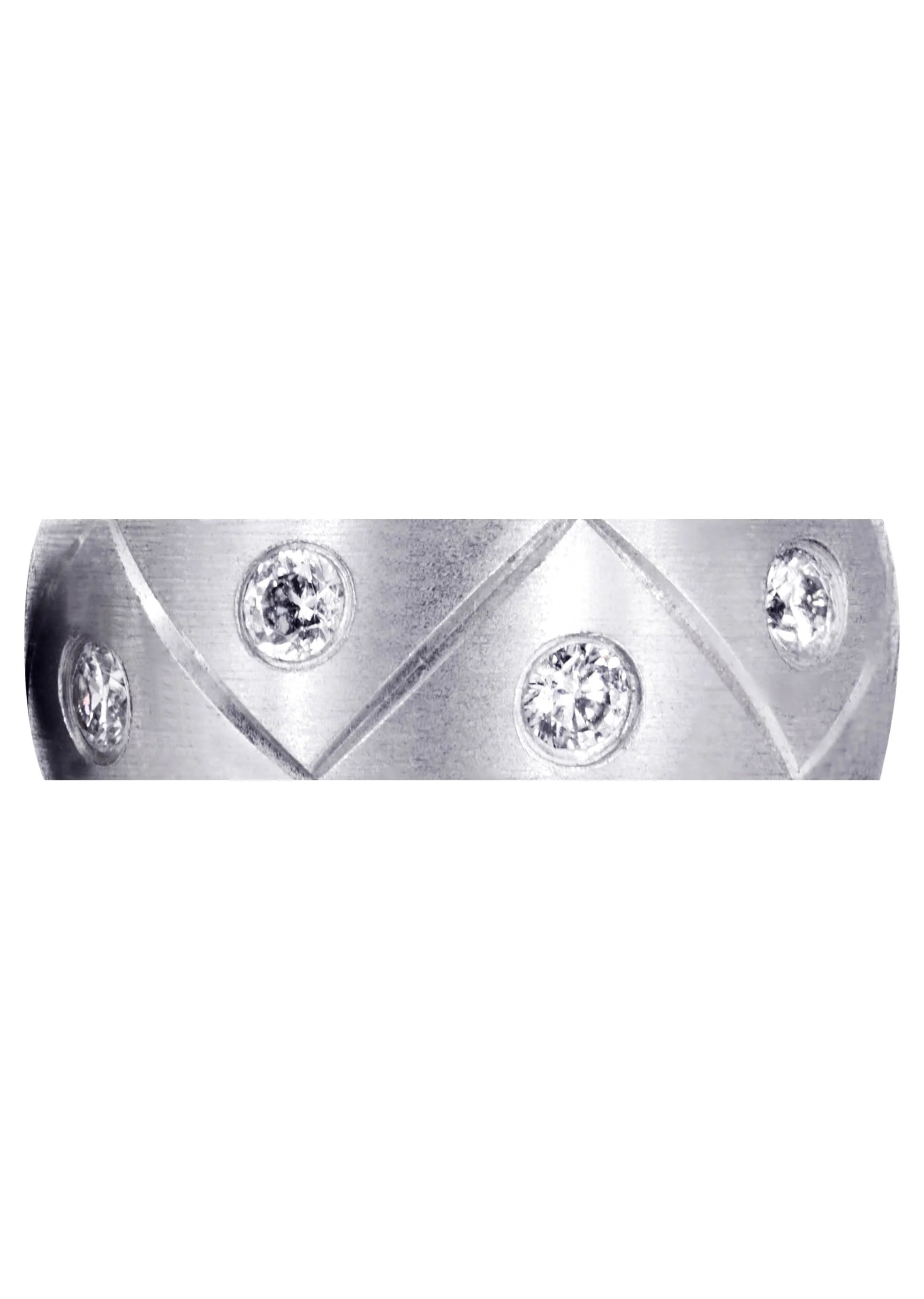 Diamond Mens Wedding Band | 1 Carats | Satin Finish (Milo) - Image 2
