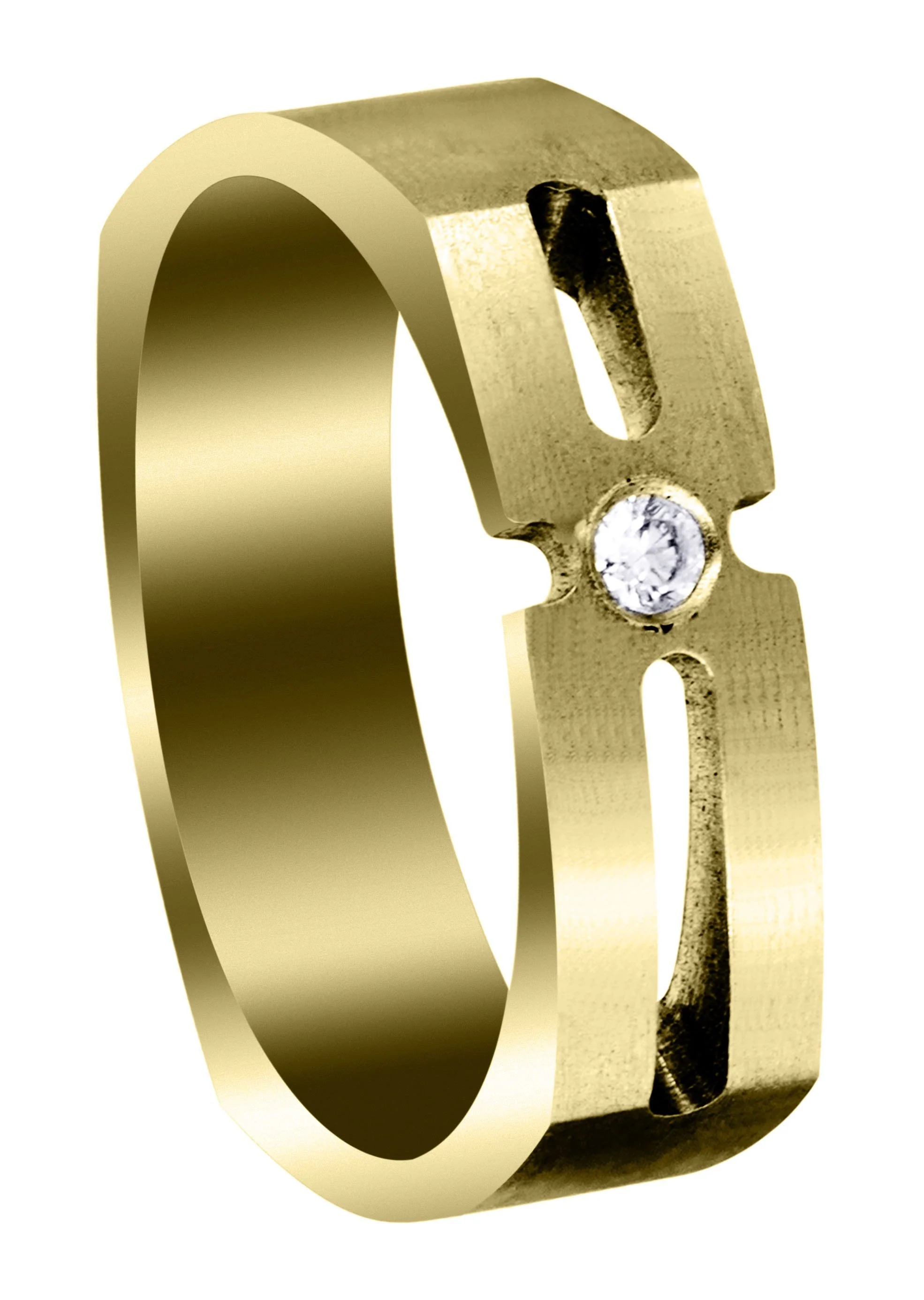Yellow Gold Diamond Mens Engagement Ring | 0.05 Carats (Kayson)
