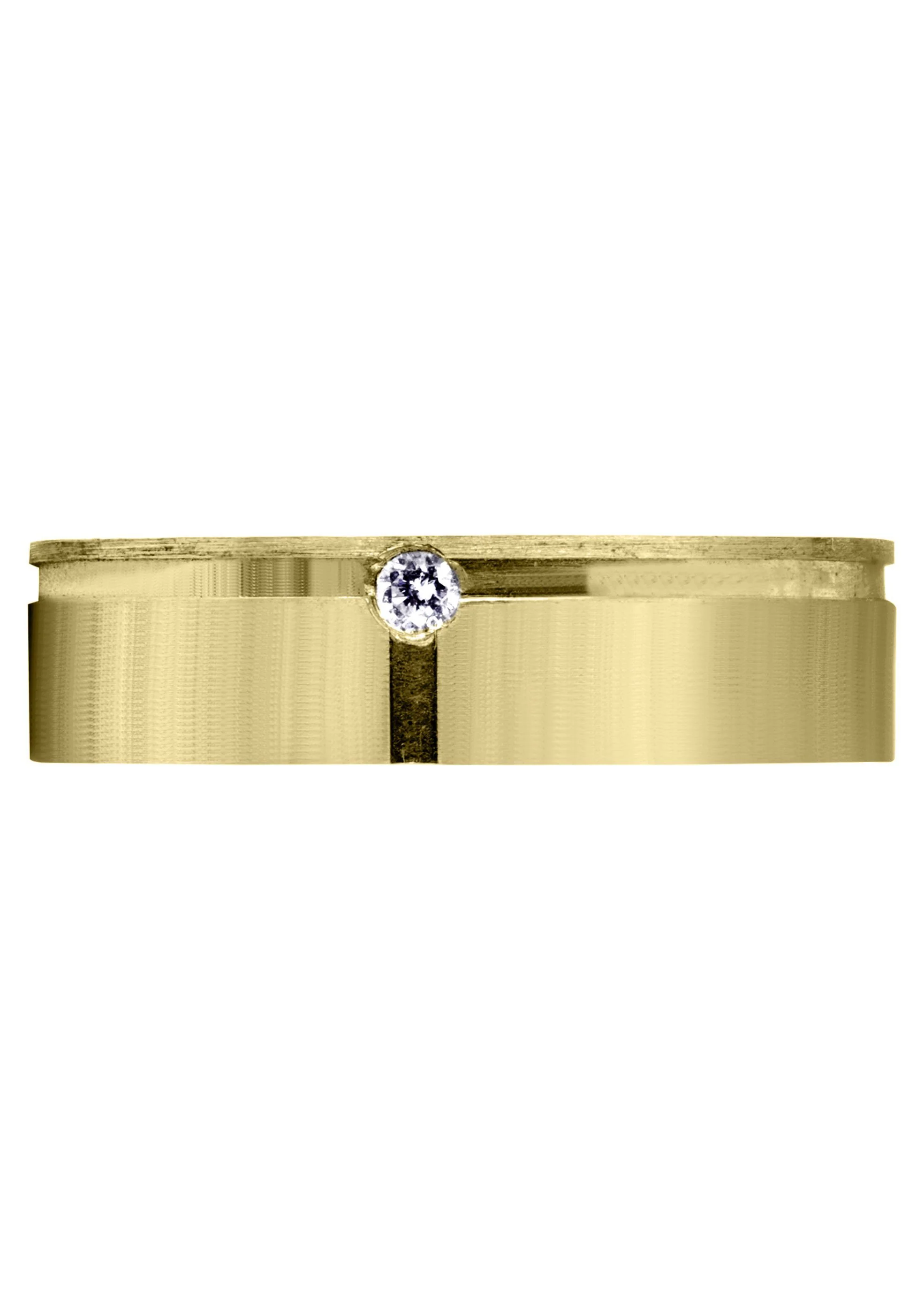 Yellow Gold Diamond Unique Mens Wedding Band | 0.05 Carats | Satin Finish (Romeo) - Image 3