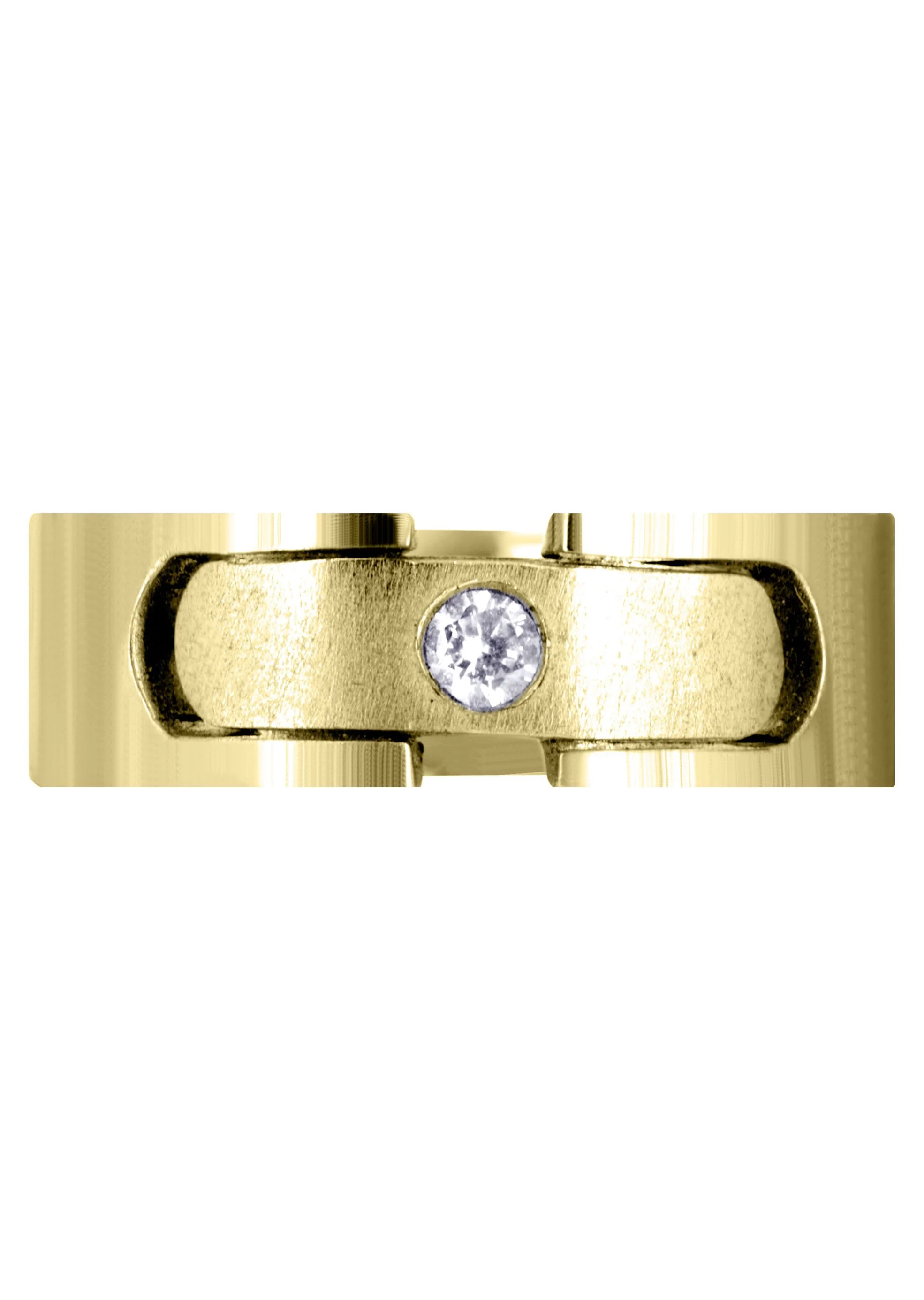 Yellow Gold Diamond Mens Wedding Band | 0.07 Carats | Satin Finish (Rory) - Image 2