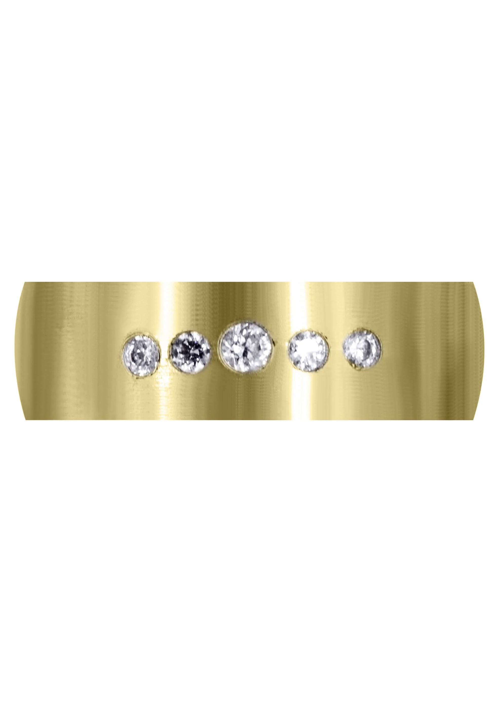Yellow Gold Diamond Mens Engagement Ring | 0.07 Carats | Satin Finish (Andre) - Image 2