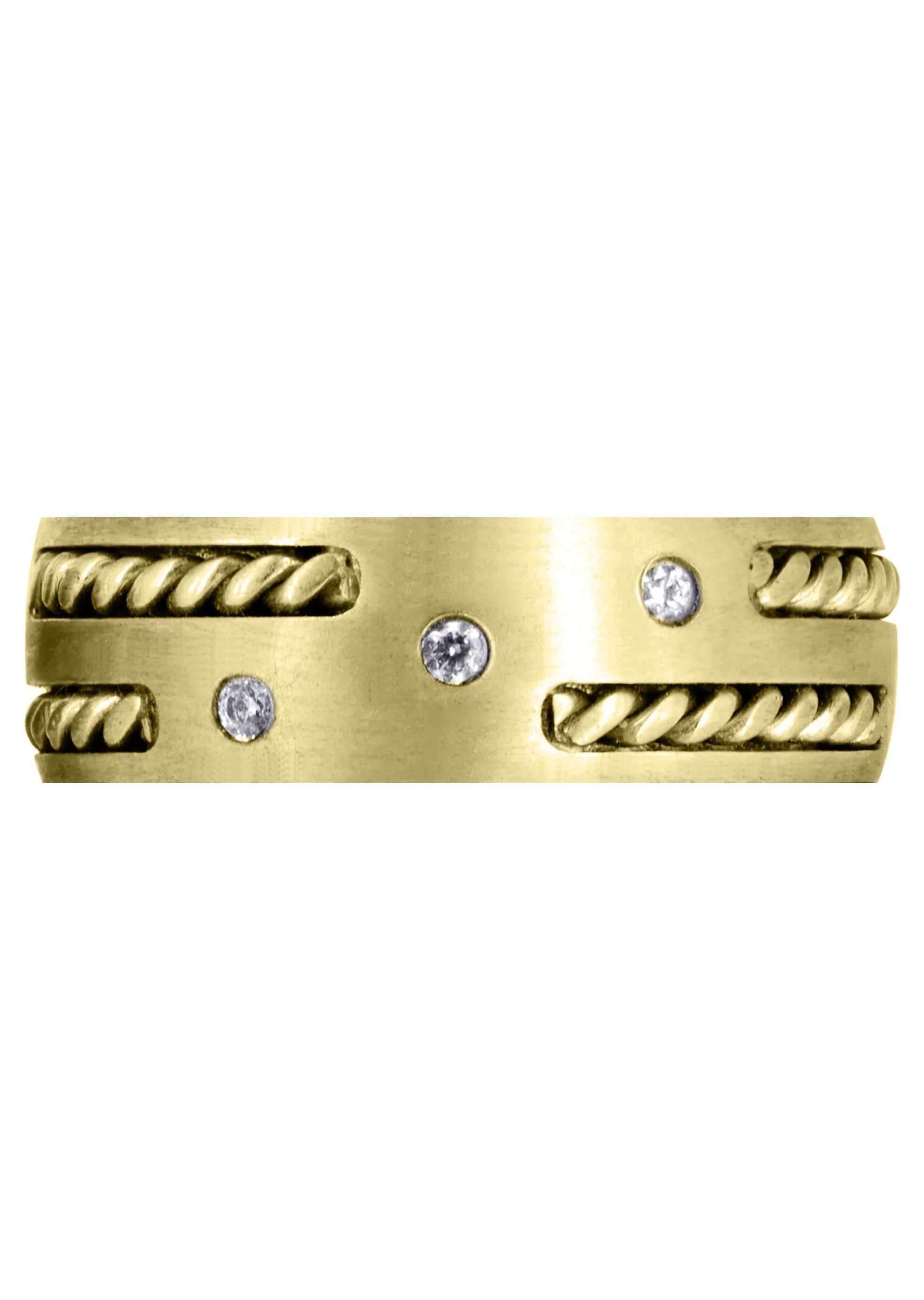 Yellow Gold Diamond Mens Wedding Band | 0.09 Carats (Enrique) - Image 2