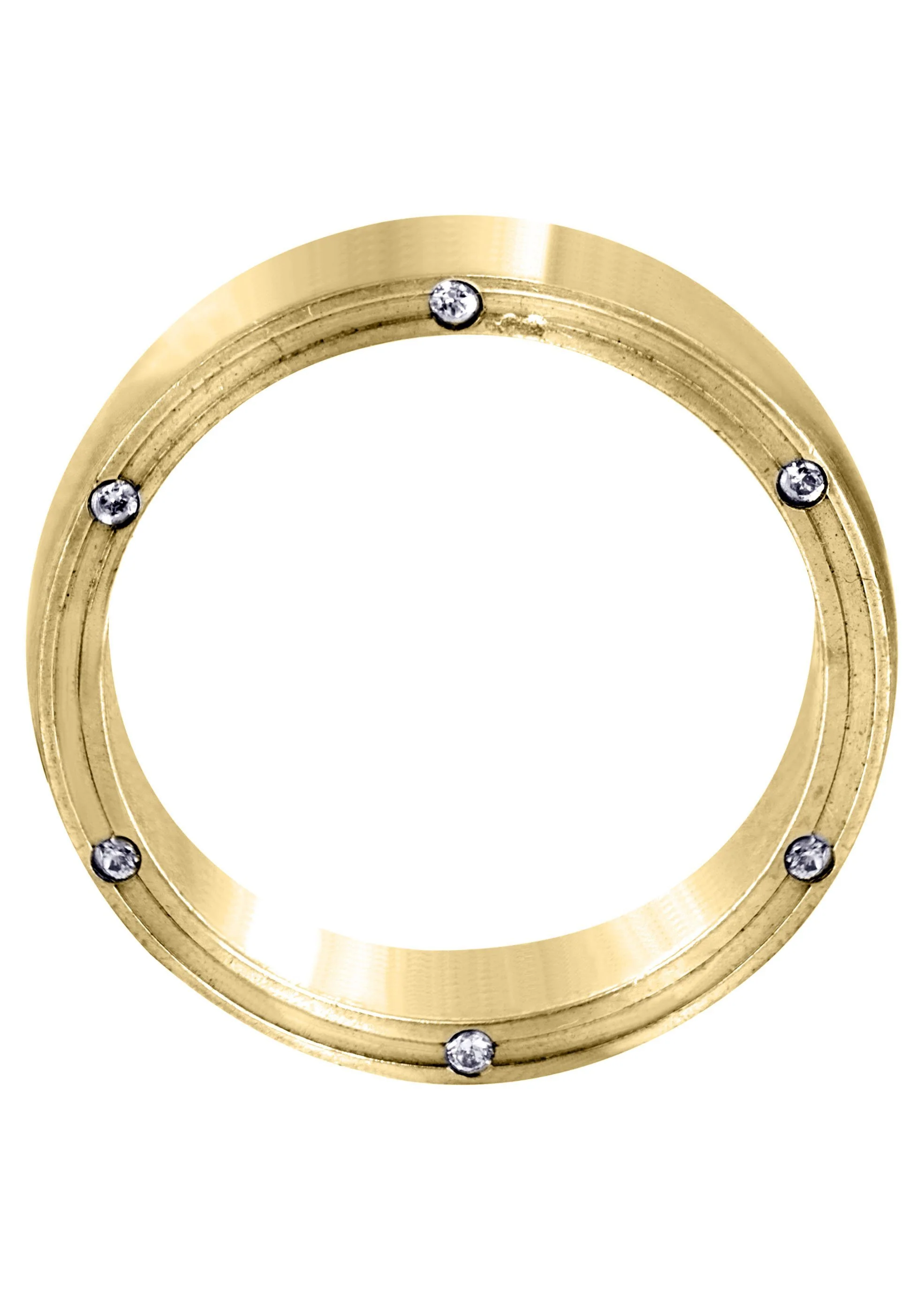 Yellow Gold Diamond Mens Wedding Band | 0.108 Carats (Brycen) - Image 3