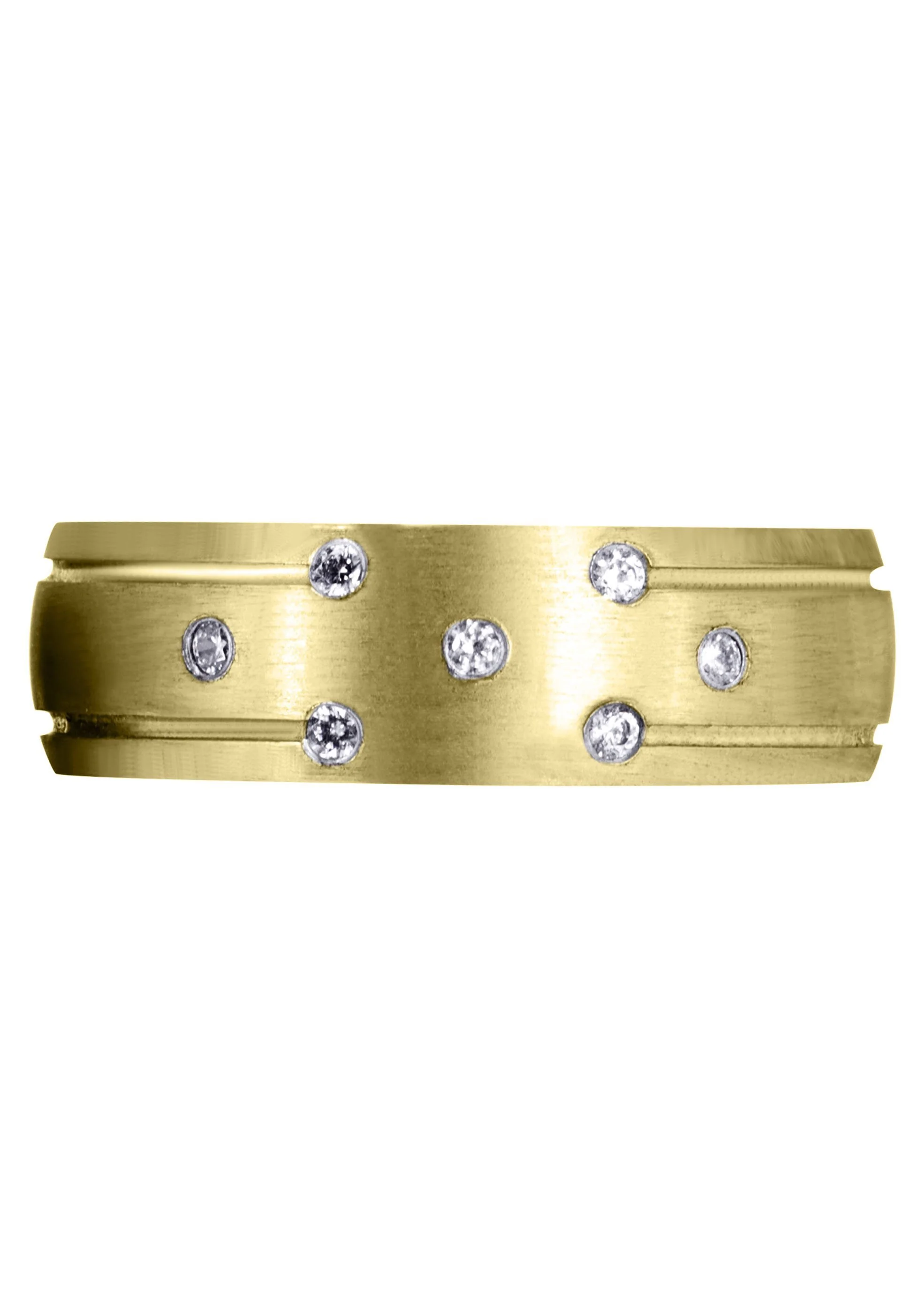 Yellow Gold Diamond Mens Wedding Band | 0.11 Carats (Donald) - Image 2