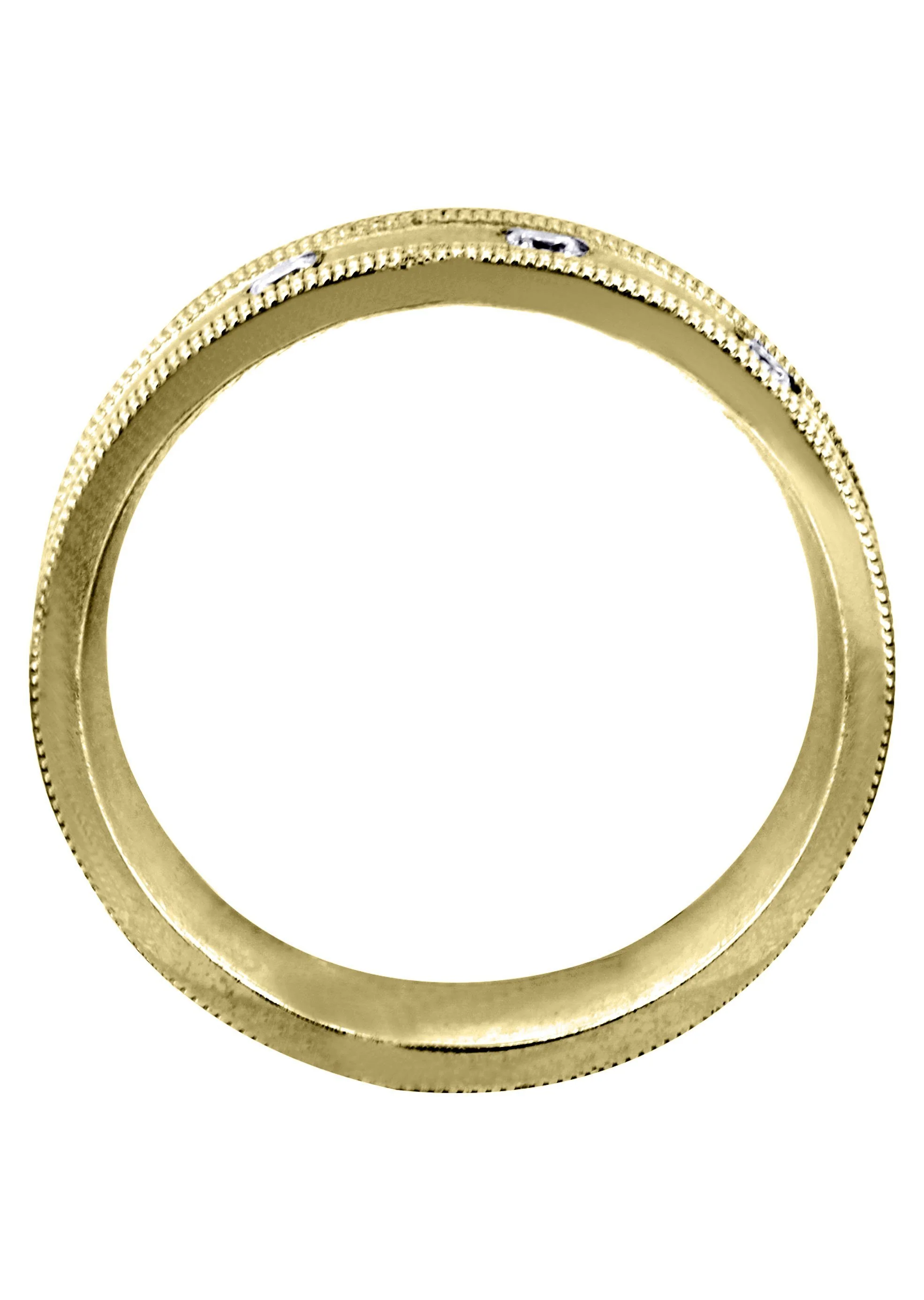 Yellow Gold Diamond Mens Wedding Band | 0.15 Carats | Wire Matt Finish (Pablo) - Image 3