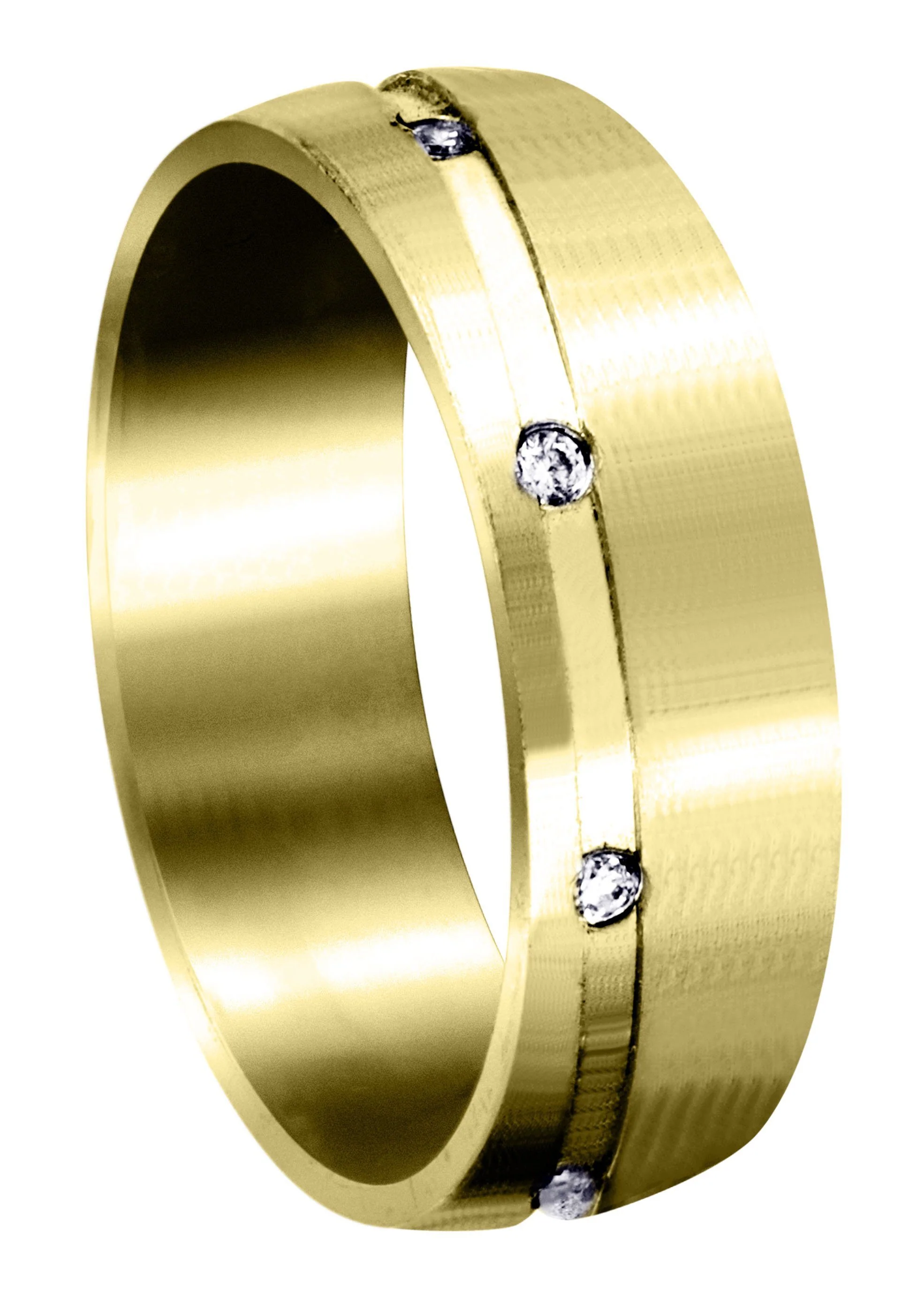 Yellow Gold Diamond Mens Wedding Band | 0.16 Carats (Jamison)