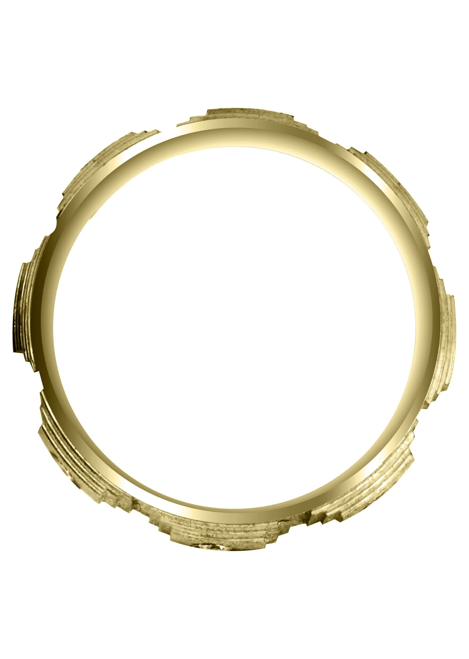 Yellow Gold Diamond Mens Wedding Band | 0.24 Carats | Wire Matt Finish (Angelo) - Image 3