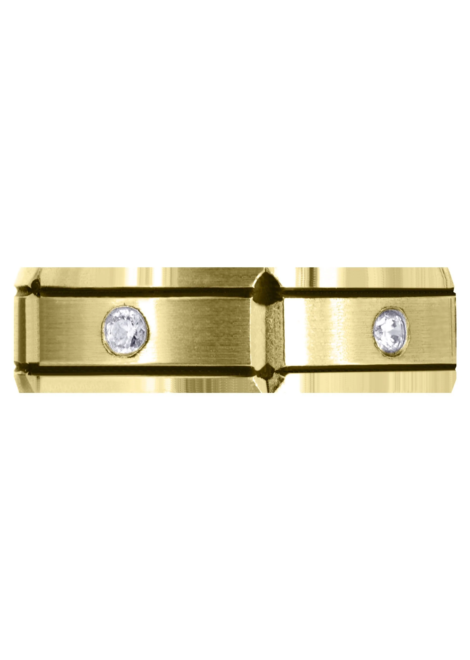 Yellow Gold Diamond Mens Wedding Band | 0.25 Carats (Zachariah) - Image 2