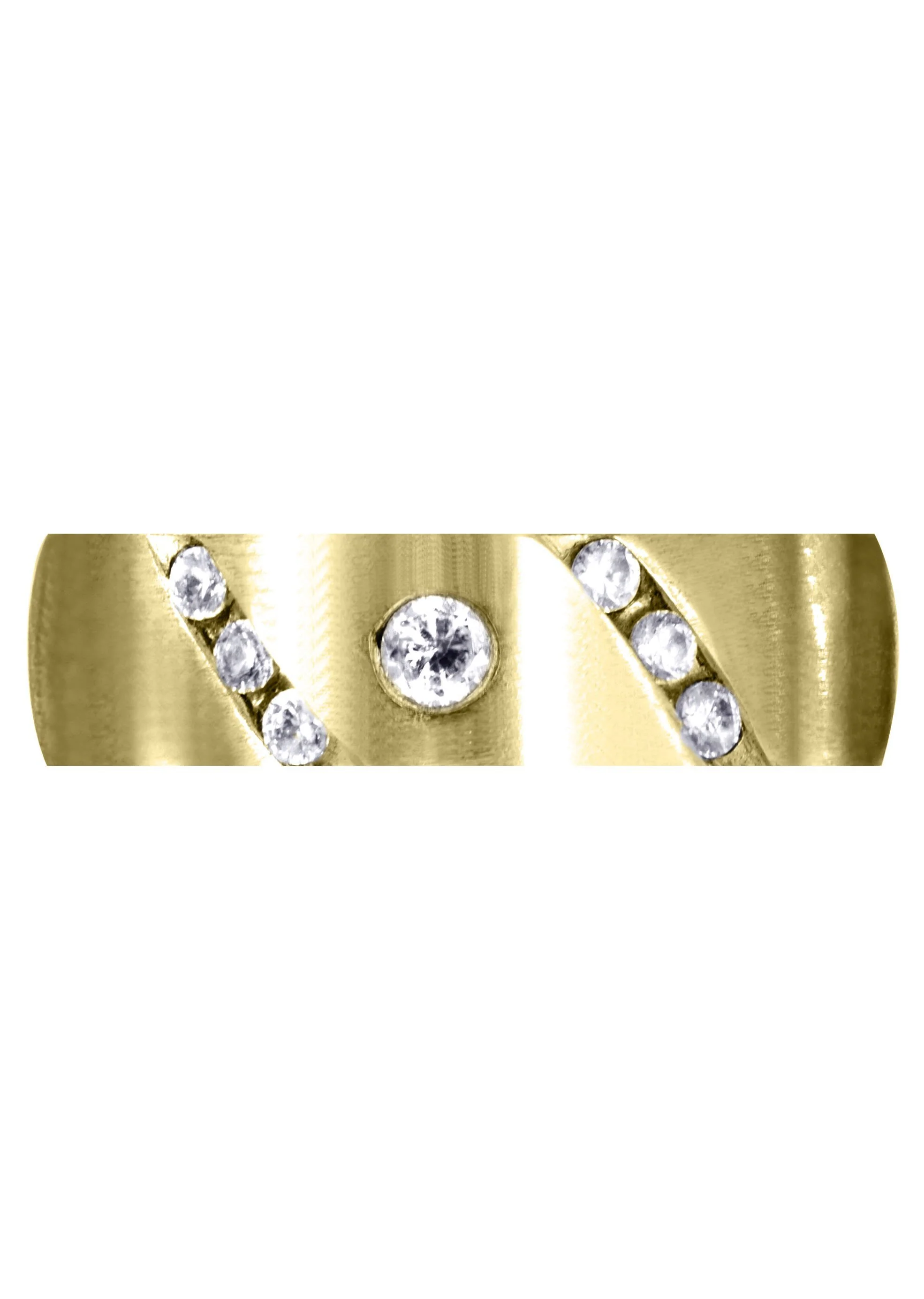 Yellow Gold Diamond Mens Wedding Band | 0.28 Carats | Satin Finish (Seth) - Image 2