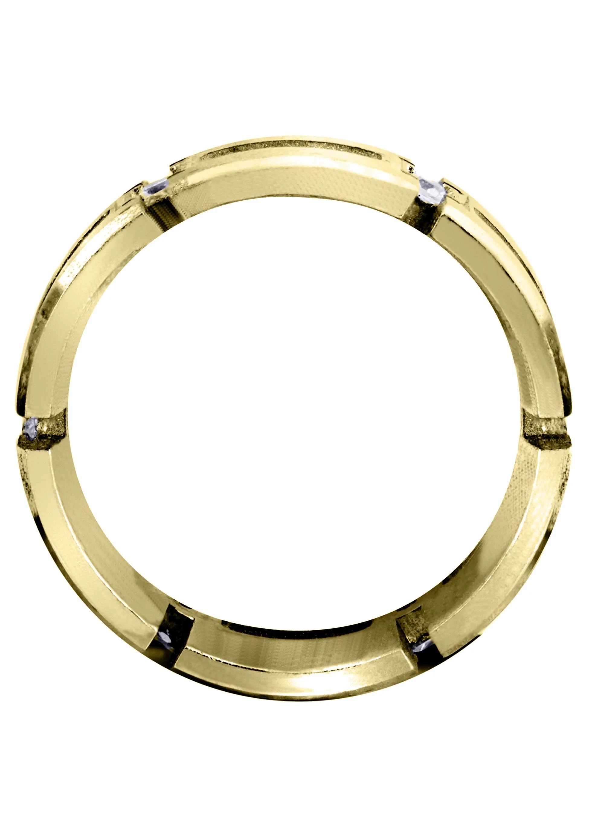 Yellow Gold Diamond Mens Wedding Band | 0.3 Carats | Satin Finish (Skyler) - Image 3