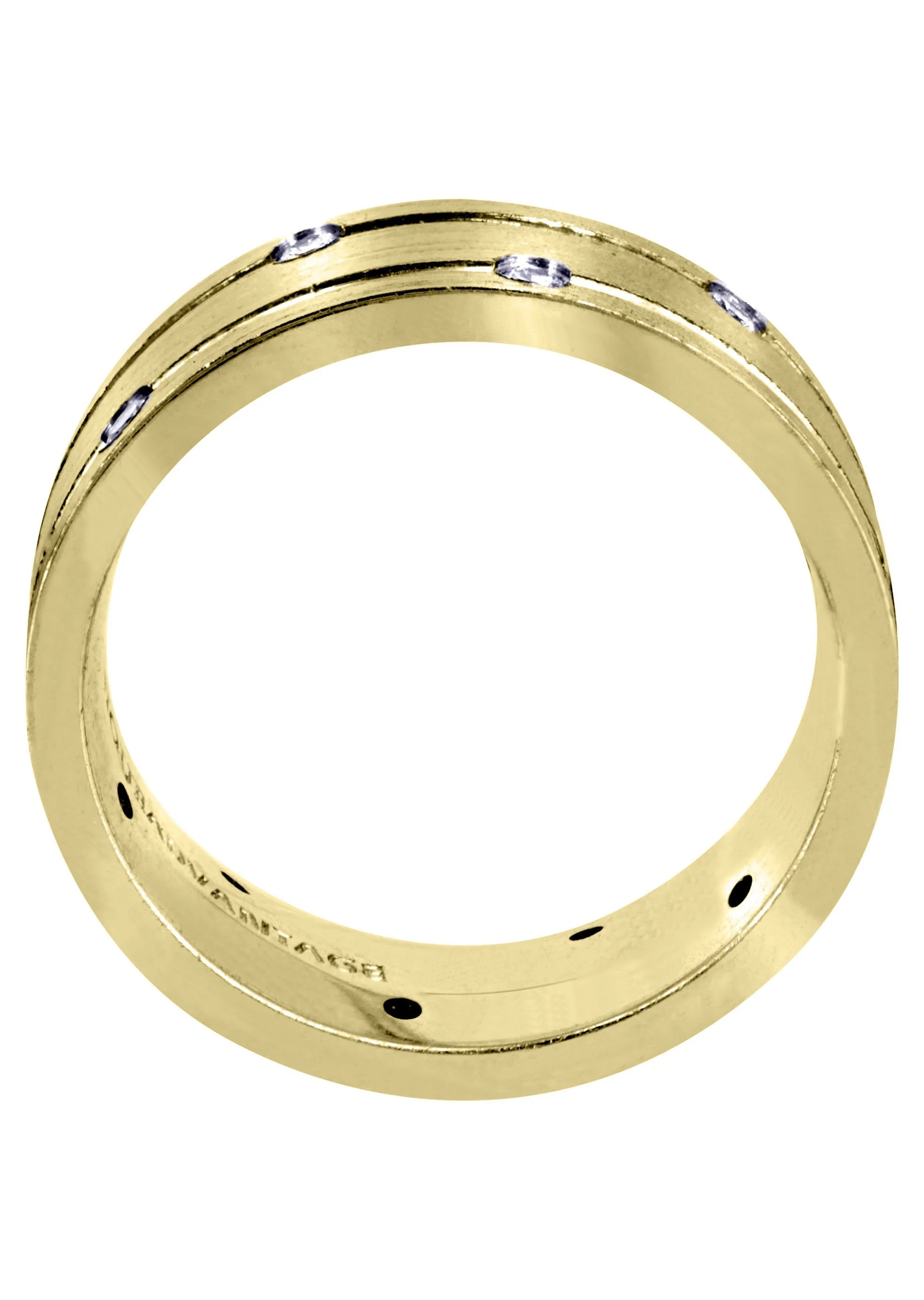 Yellow Gold Diamond Mens Wedding Band | 0.36 Carats (Albert) - Image 3