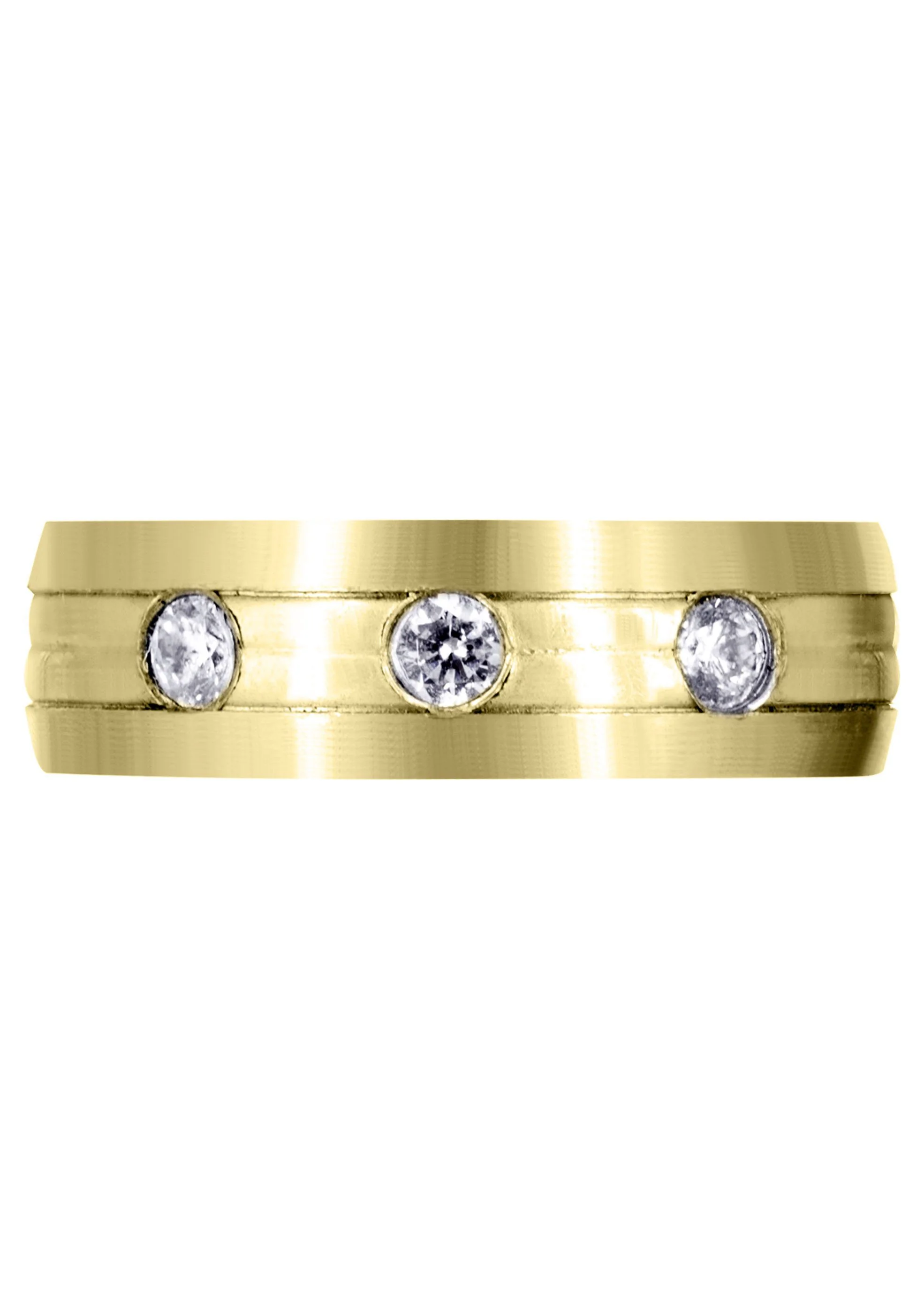 Yellow Gold Diamond Mens Wedding Band | 0.36 Carats (Brennan) - Image 2