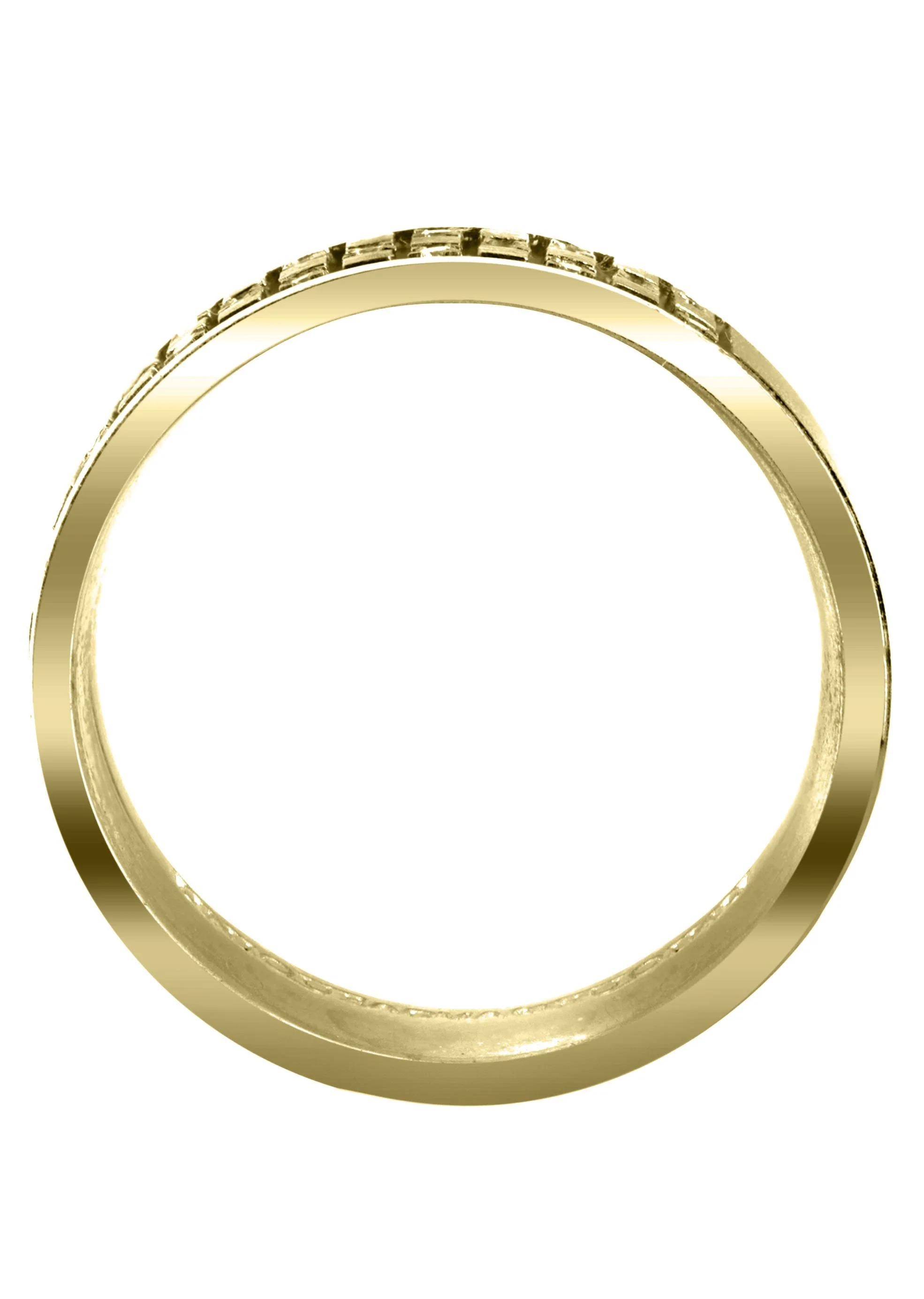 Yellow Gold Diamond Unique Mens Wedding Band | 0.38 Carats | Satin Finish (Muhammad) - Image 3