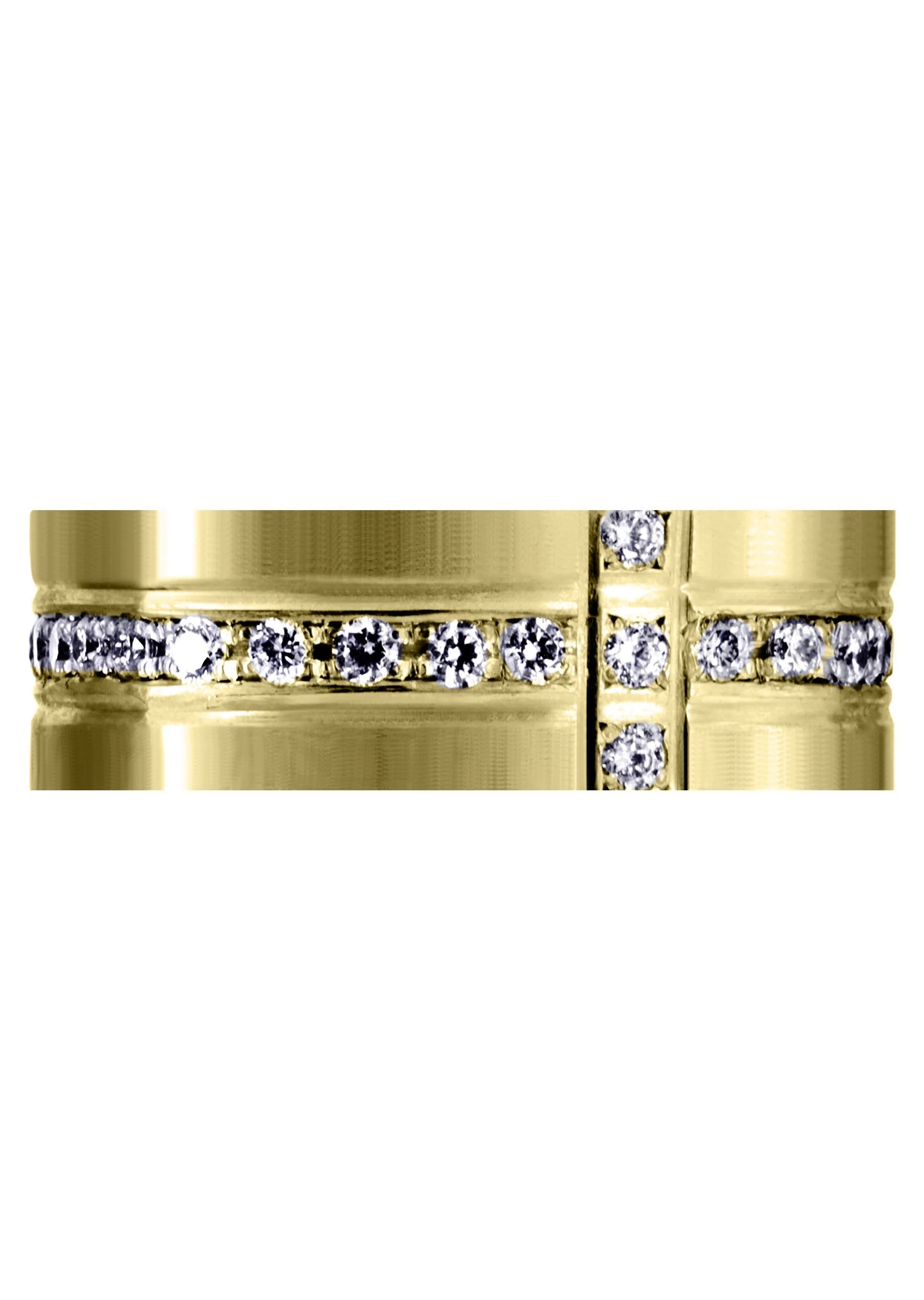 Yellow Gold Diamond Mens Wedding Band | 0.51 Carats | Satin Finish (Tate) - Image 2