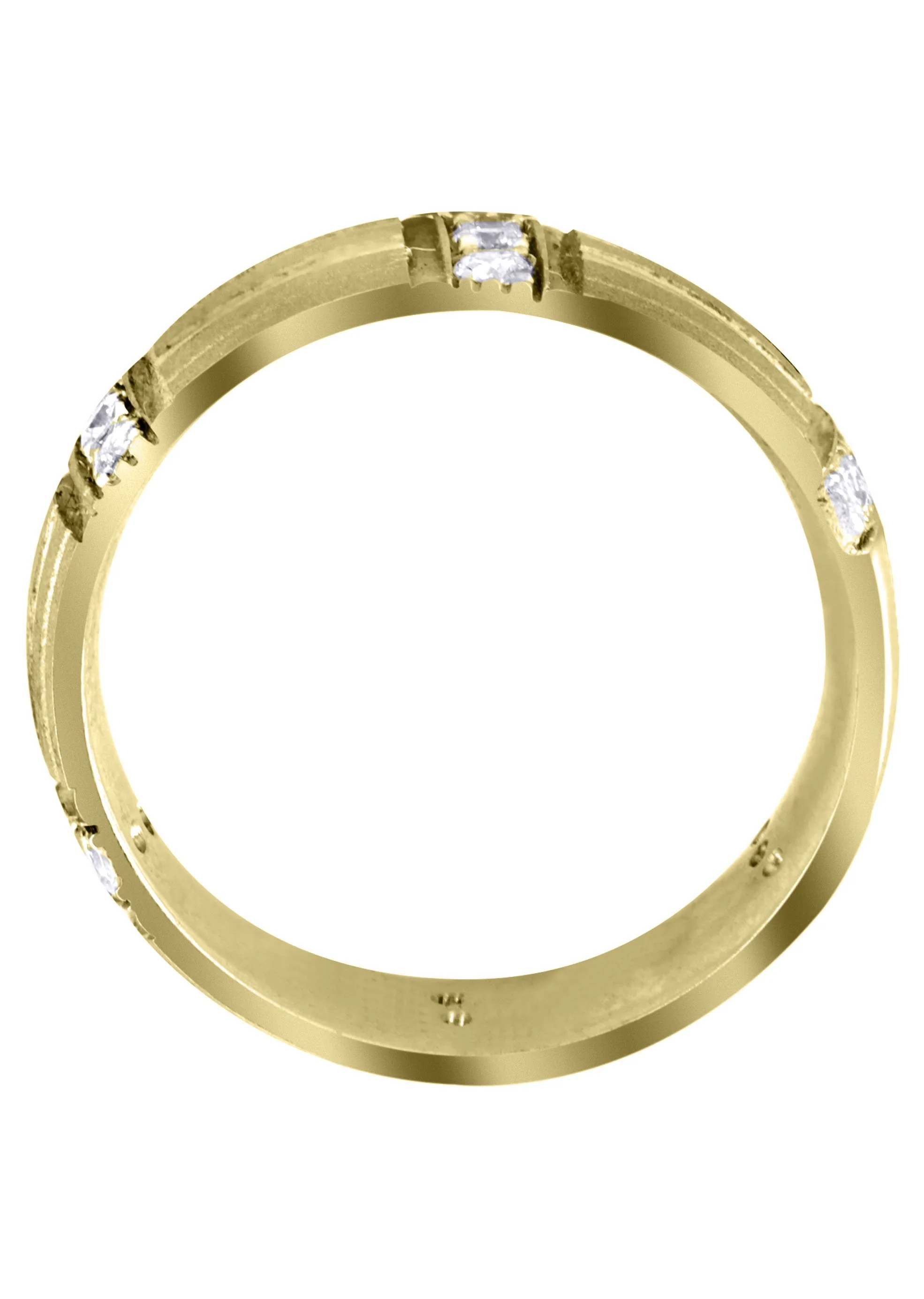 Yellow Gold Diamond Mens Wedding Band | 0.54 Carats | Wire Matt Finish (Kade) - Image 3