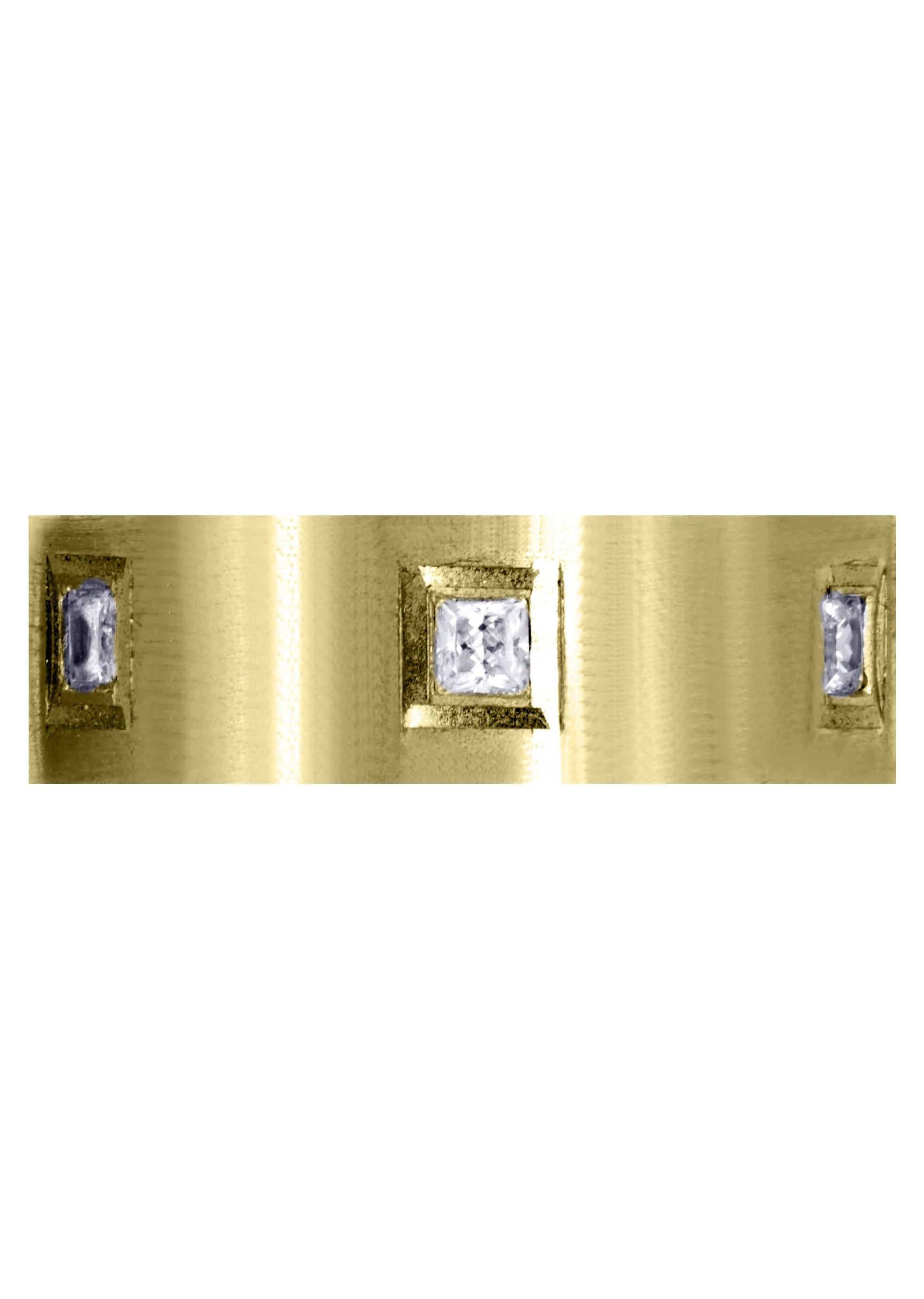 Yellow Gold Diamond Mens Engagement Ring | 0.6 Carats | Satin Finish (Jaylen) - Image 2