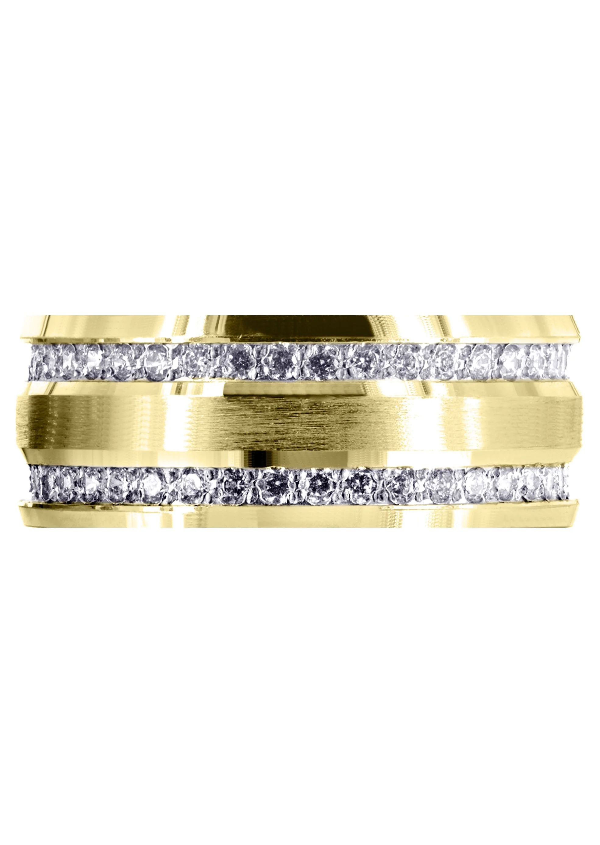 Yellow Gold Diamond Mens Engagement Ring | 1.2 Carats | High Polish Finish (Cade) - Image 2