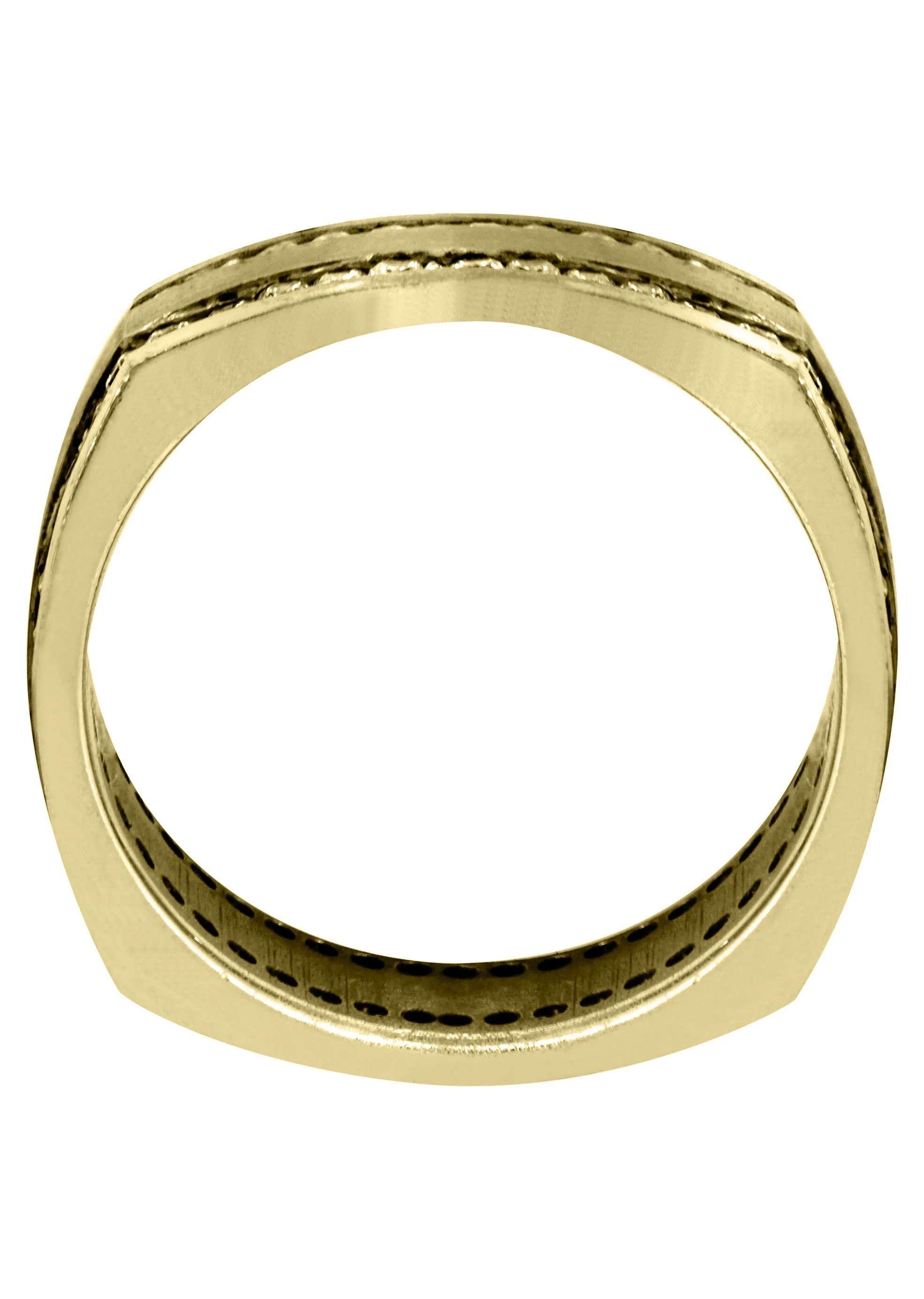 Yellow Gold Diamond Mens Wedding Band | 1.44 Carats | Satin Finish (Cruz) - Image 3