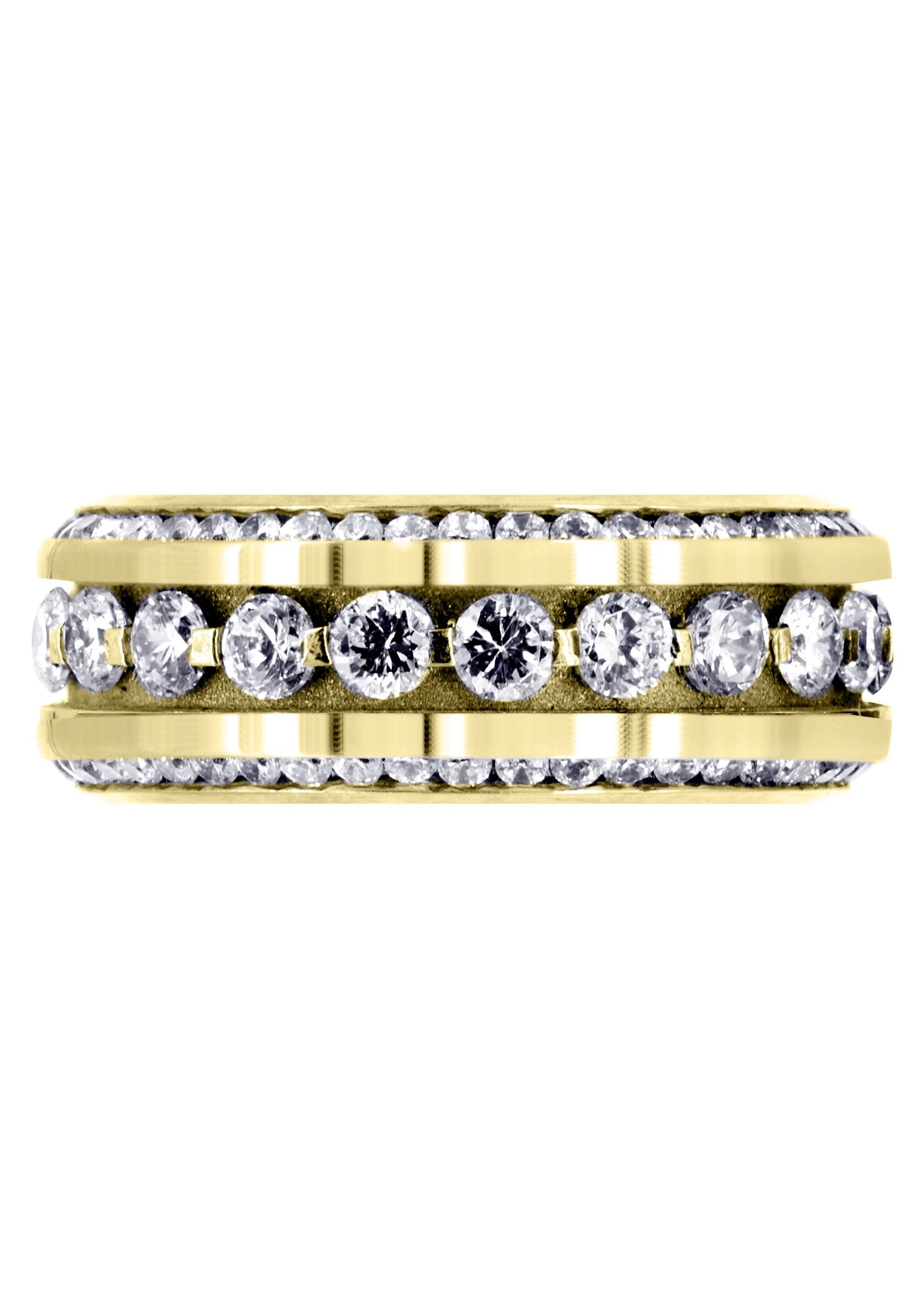 Yellow Gold Diamond Mens Engagement Ring | 3.68 Carats (Landyn) - Image 2