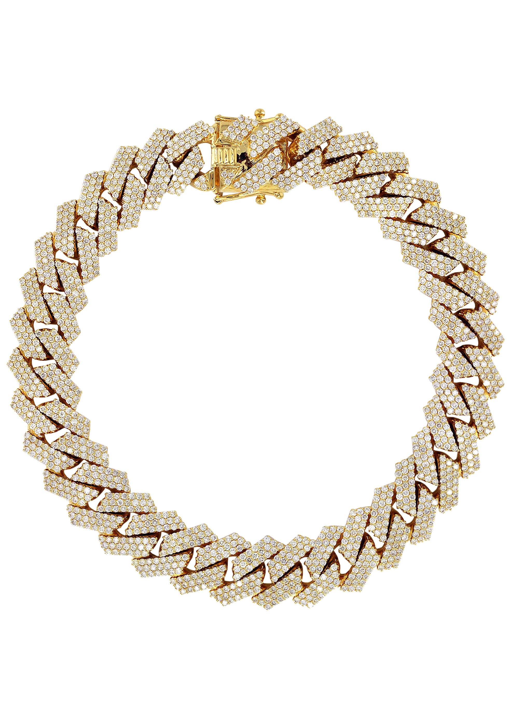Diamond Miami Cuban Link Prong Bracelet ( 17 MM ) - Image 3