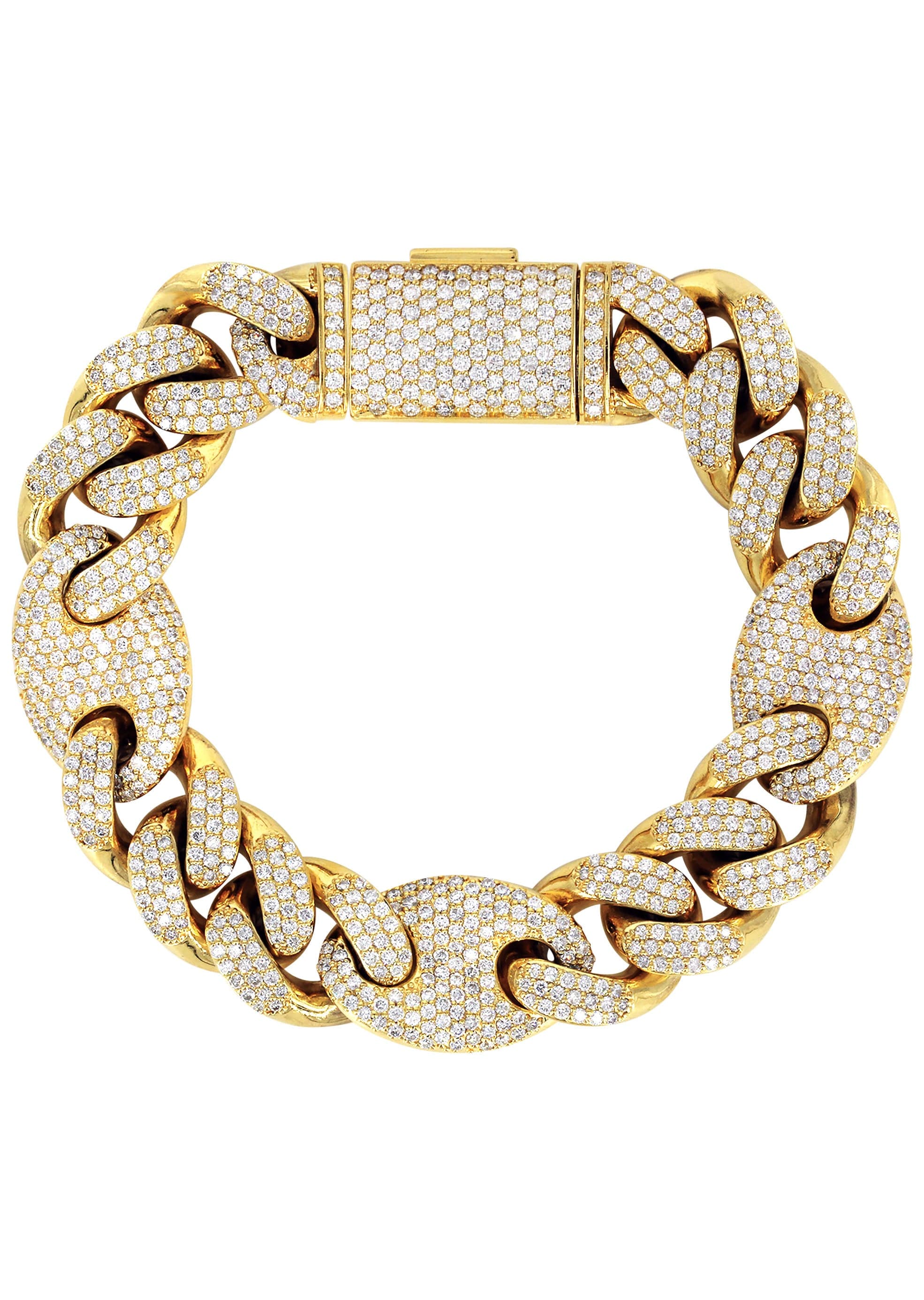 Diamond Puff Gucci Miami Cuban Link Bracelet ( 18 MM ) - Image 2