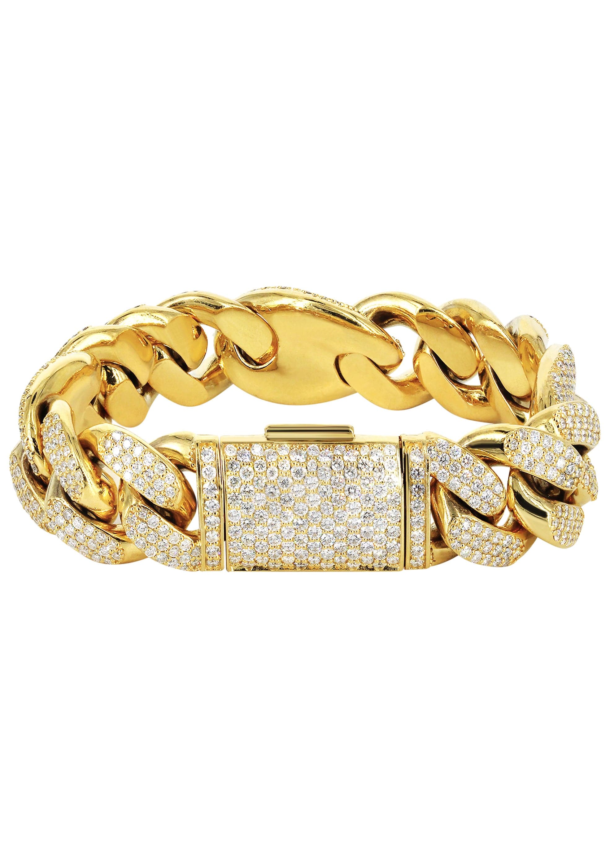 Diamond Puff Gucci Miami Cuban Link Bracelet ( 18 MM ) - Image 3