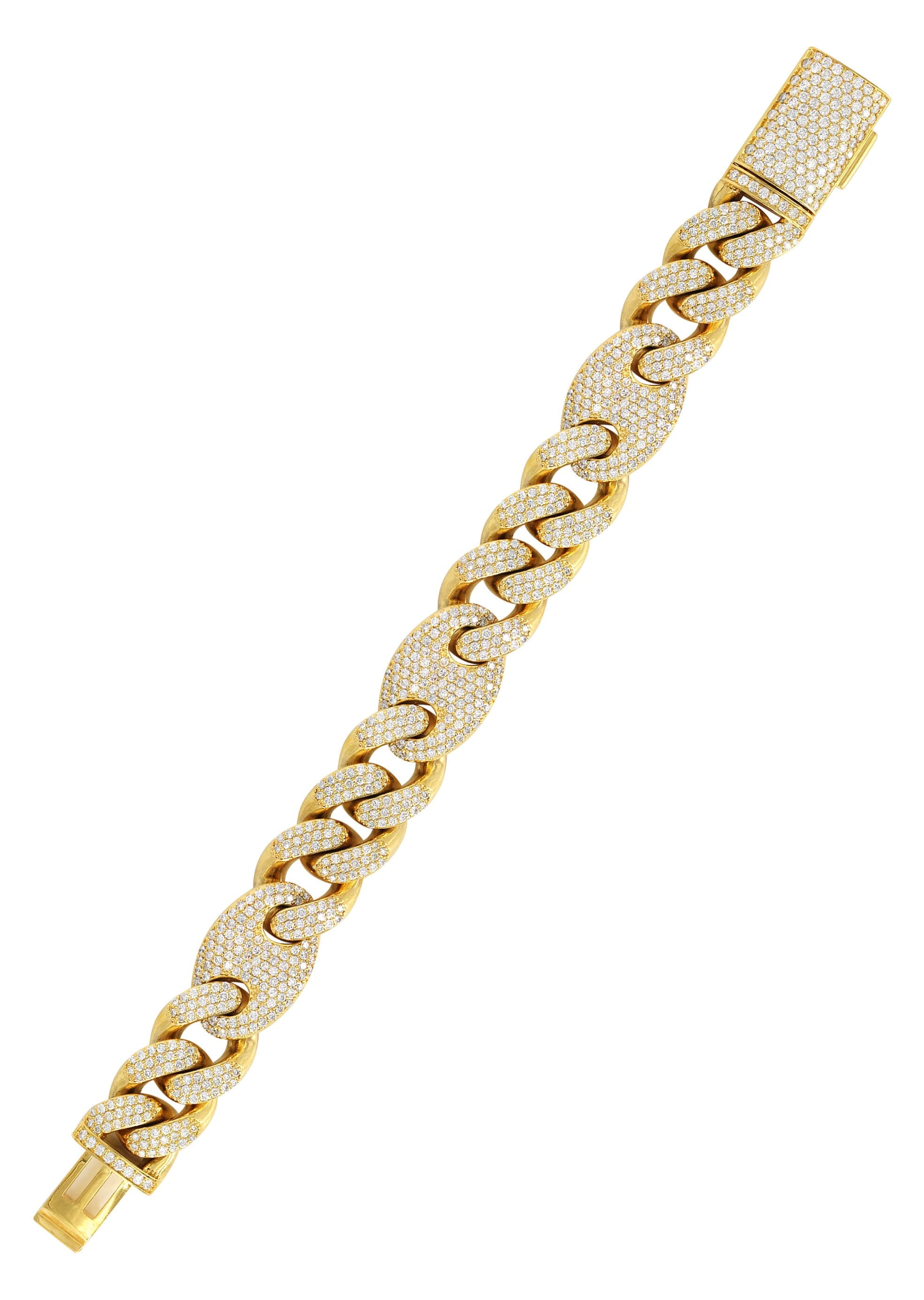 Diamond Puff Gucci Miami Cuban Link Bracelet ( 18 MM ) - Image 4