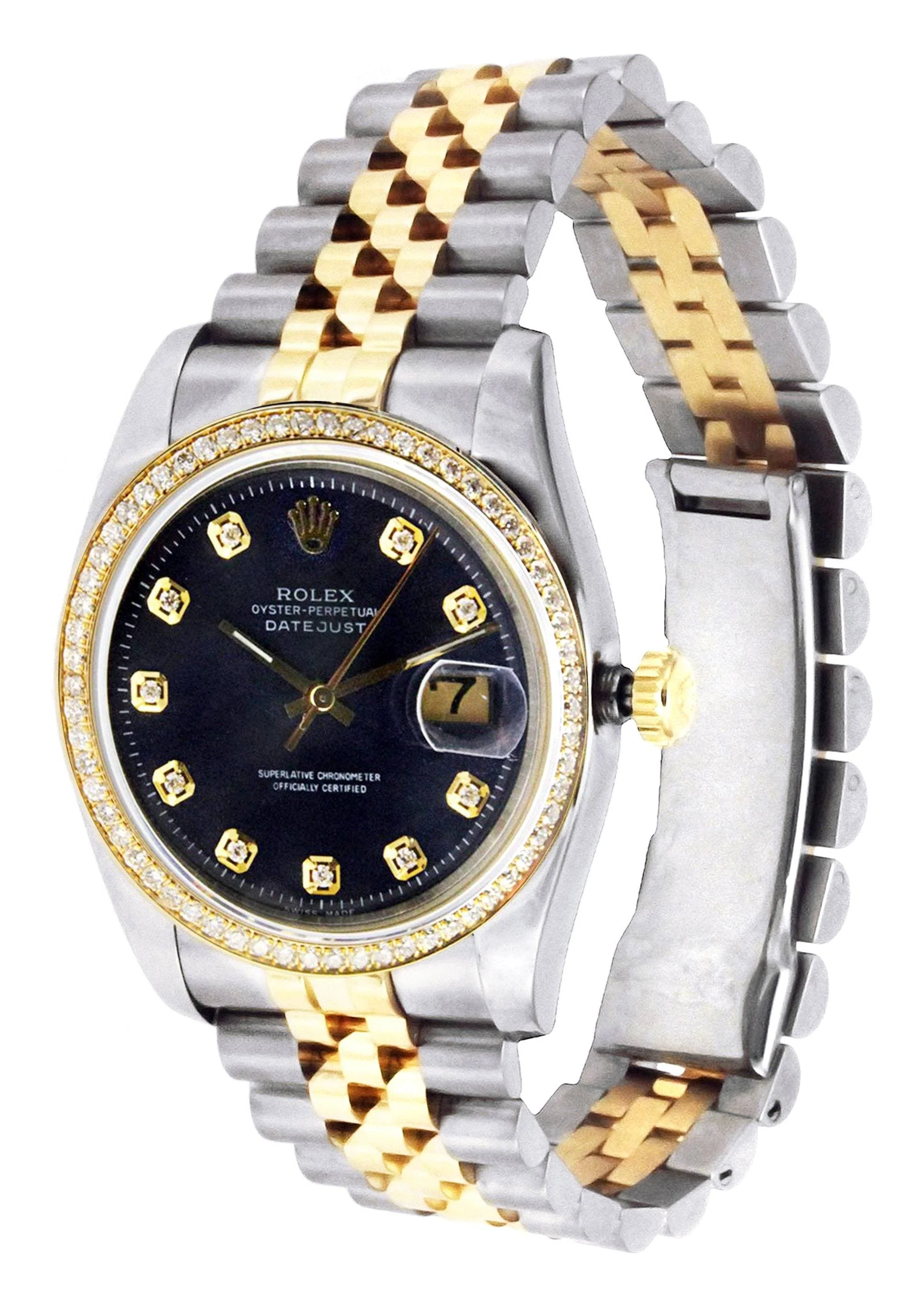 Diamond Rolex Datejust | 18K Yellow Gold | 36 Mm - Image 3