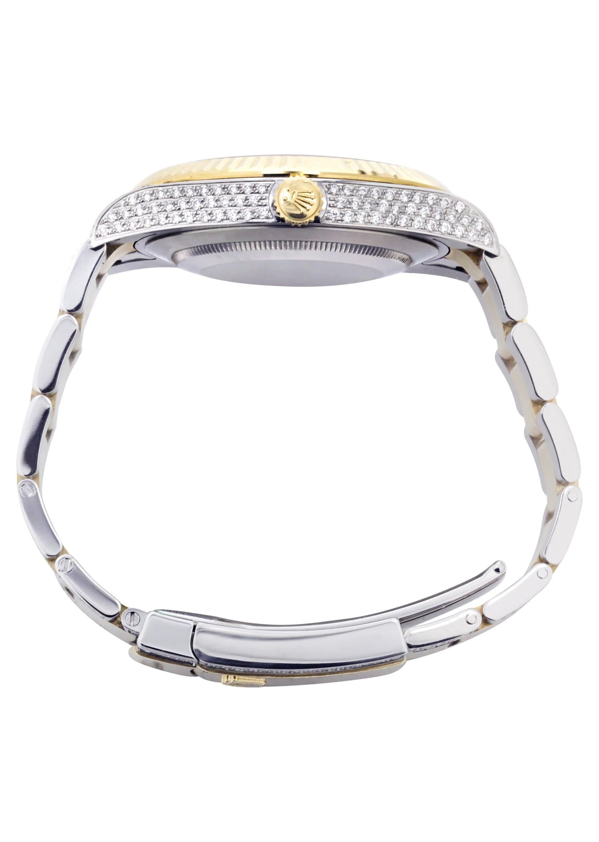 Diamond Rolex Datejust II 41 MM | Stainless Steel & 18K Yellow Gold | Custom Diamond Dial | 7 Carats - Image 5