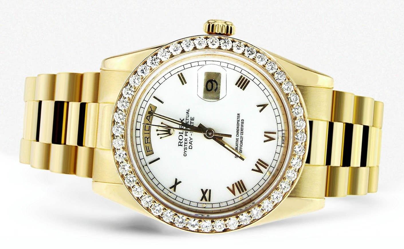 Diamond Rolex Day-Date | 18K Yellow Gold - Image 2