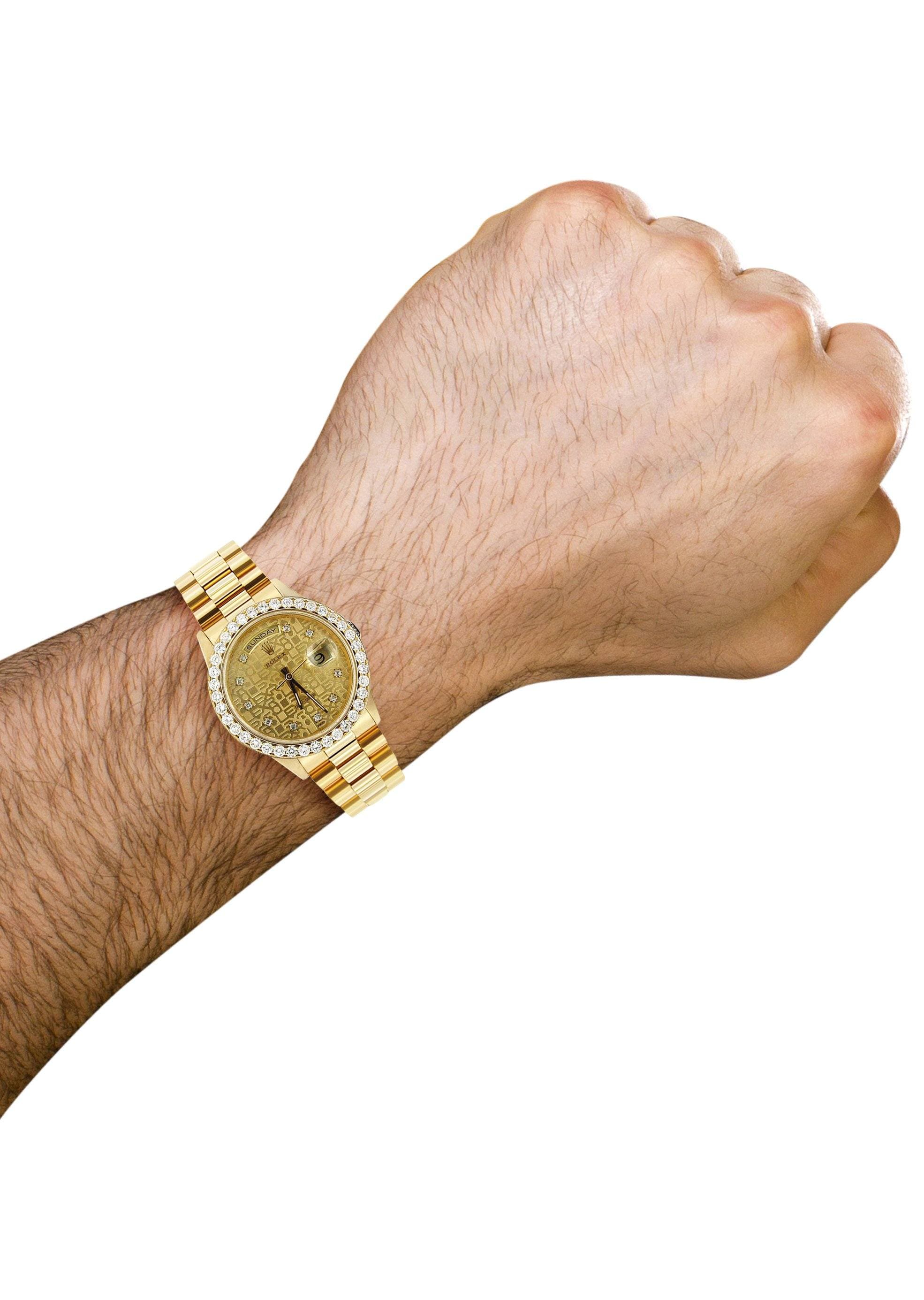 Diamond Rolex Day-Date | 18K Yellow Gold | 36 Mm - Image 5