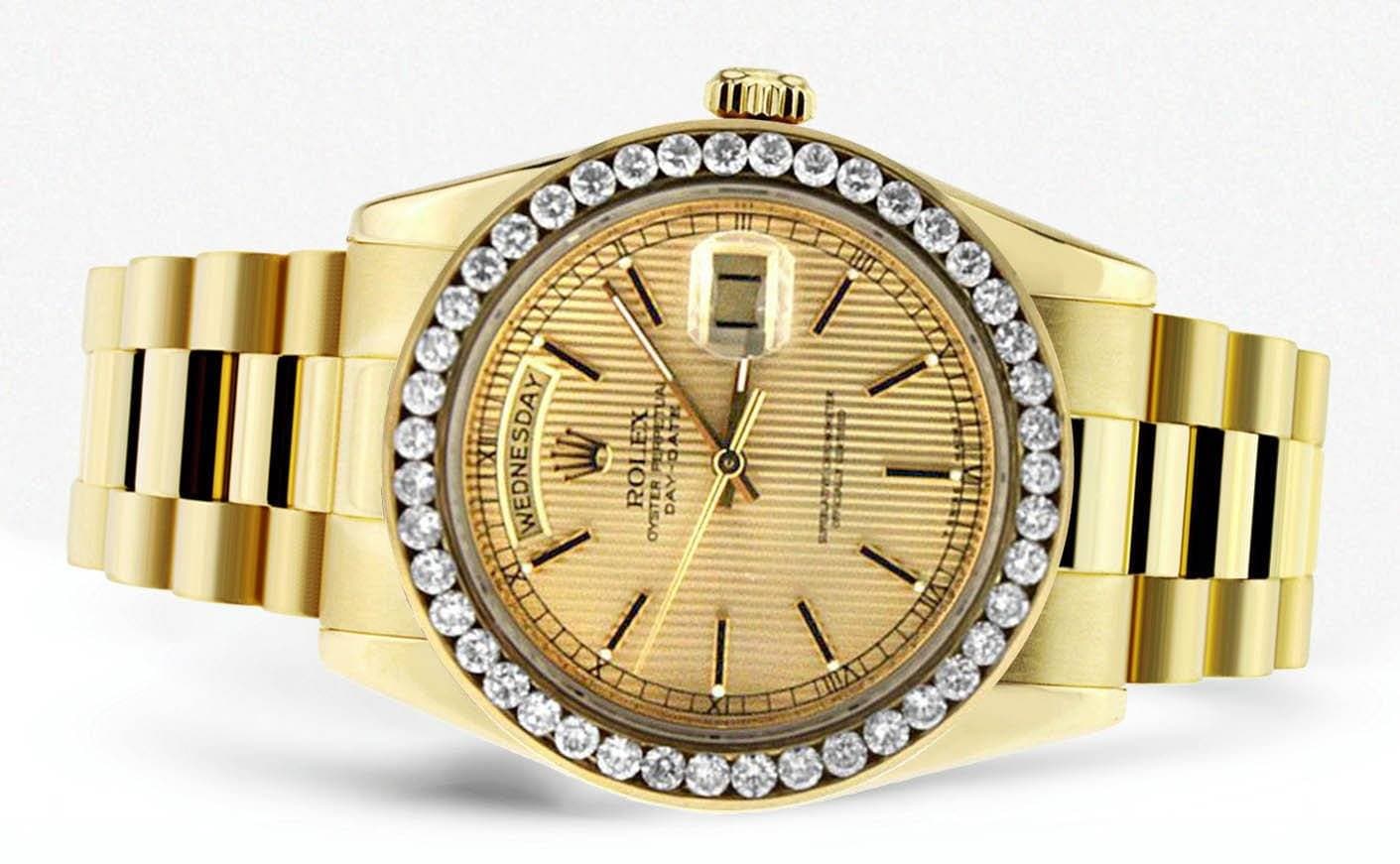 Diamond Rolex Day-Date | 18K Yellow Gold - Image 2
